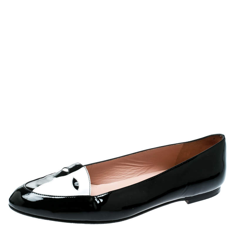 stuart weitzman patent leather loafers