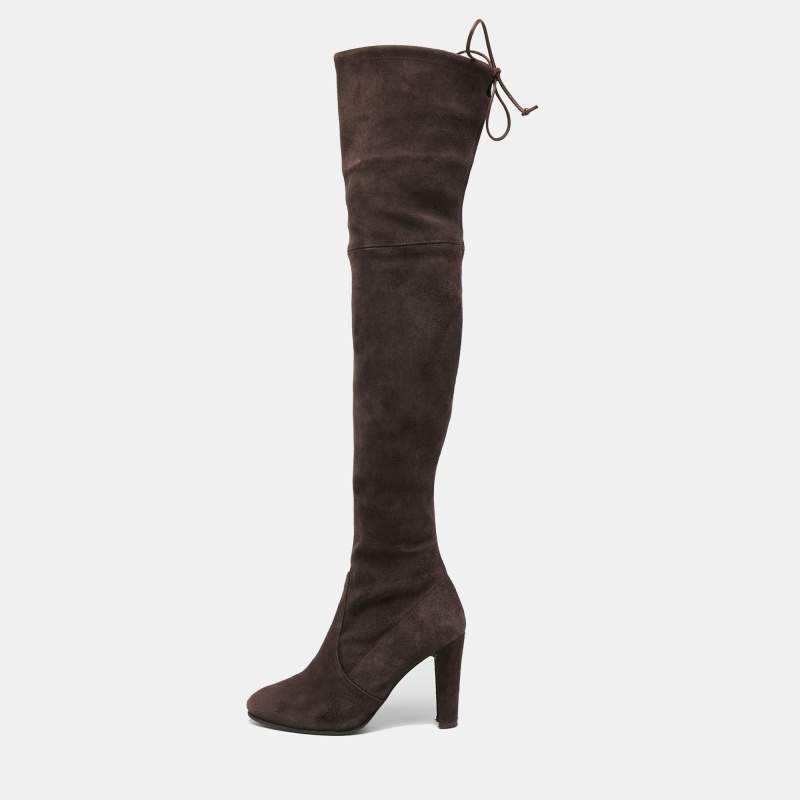Stuart Weitzman Brown Suede Over The Knee Boots Size 35
