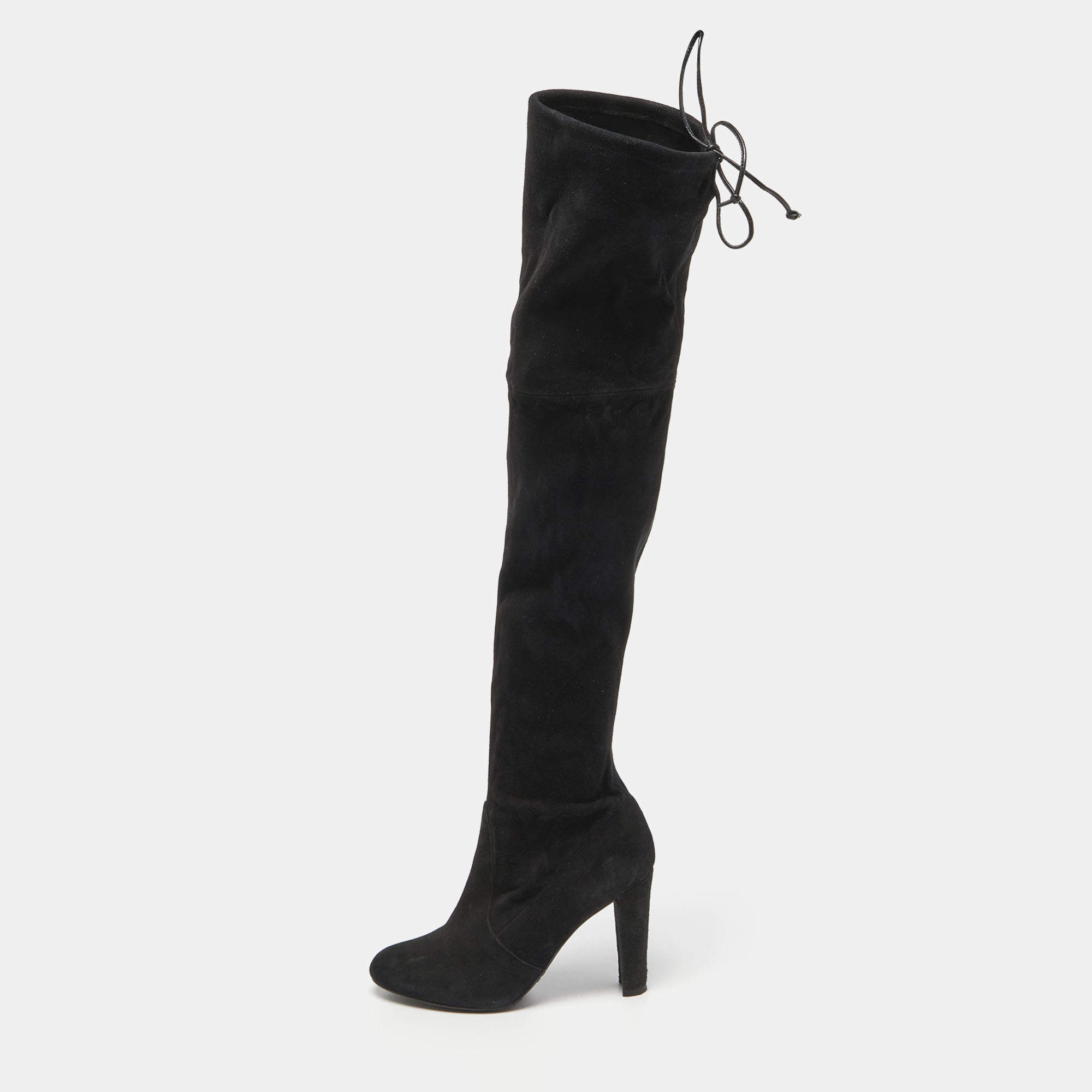 Stuart Weitzman Black Suede Highland Boots Size 36