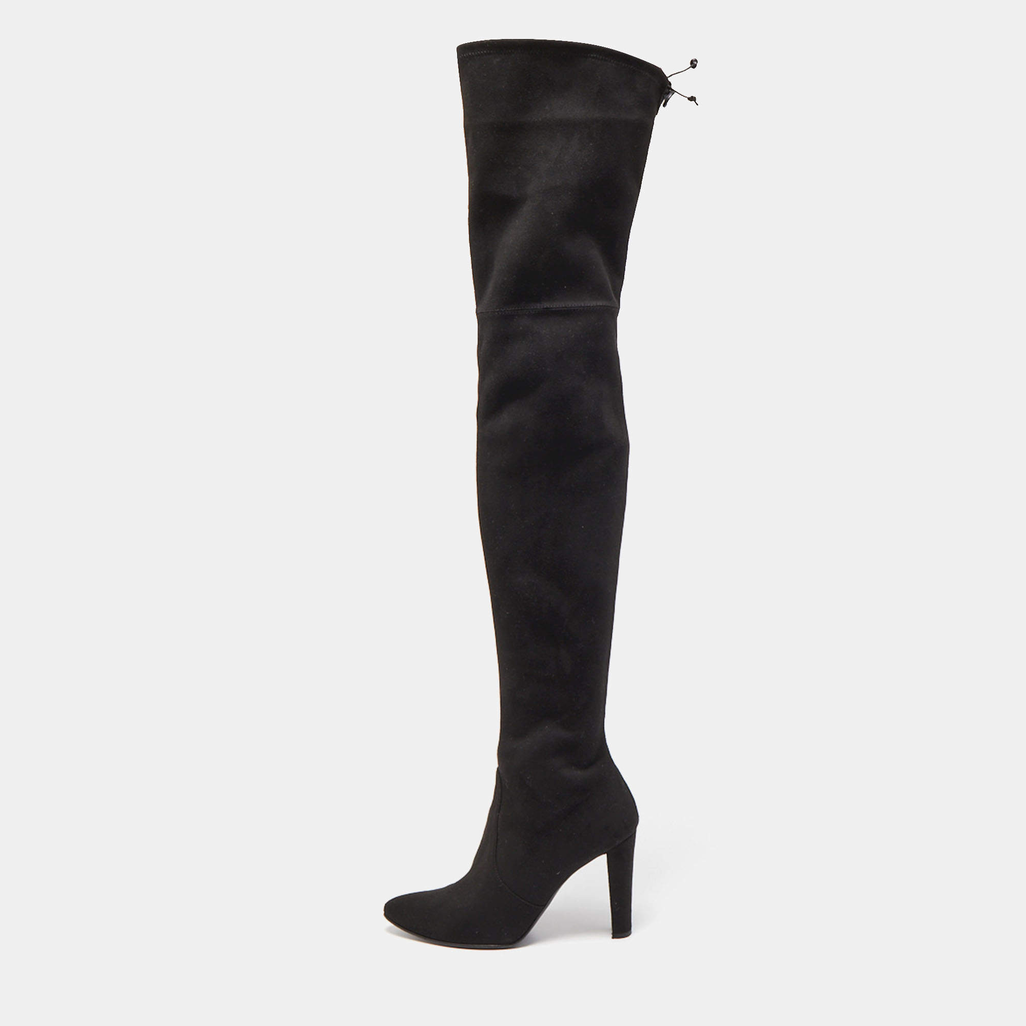 مملوكة مسبقًا Stuart Weitzman Black Suede Highland Over The Knee Boots Size 40