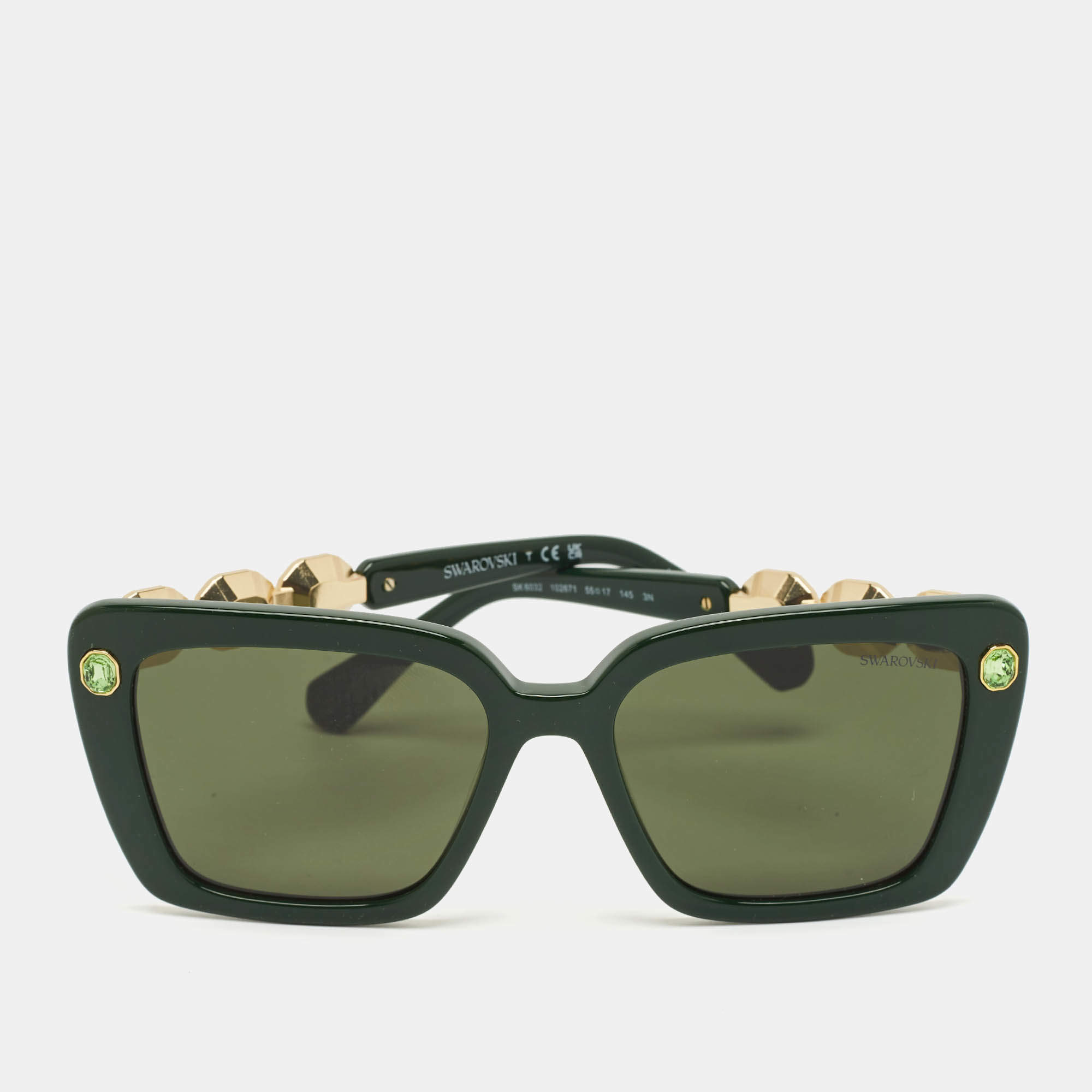 Swarovski Green SK6032 Square Sunglasses