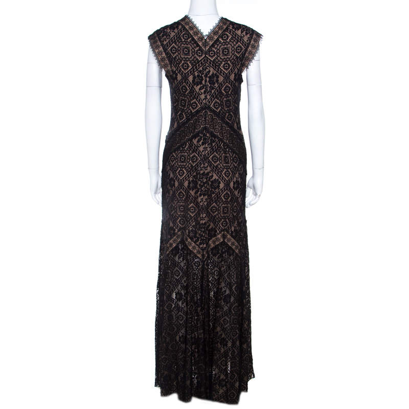 tadashi shoji black and white dress