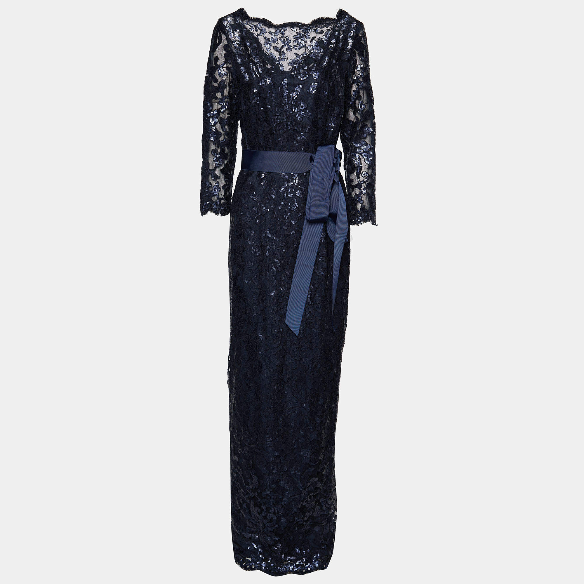 Tadashi shop navy gown