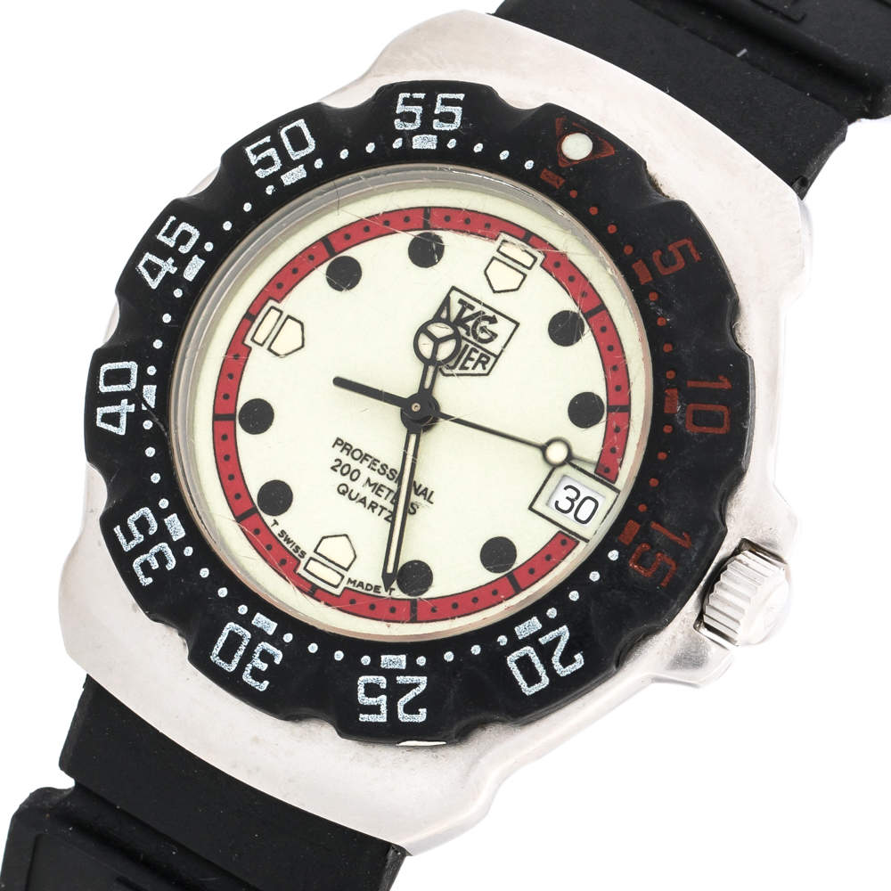 Tag Heuer Illuminated Dial Stainless Steel Formula 1 Professional WA1211 Women s Wristwatch 34.50 mm Tag Heuer TLC