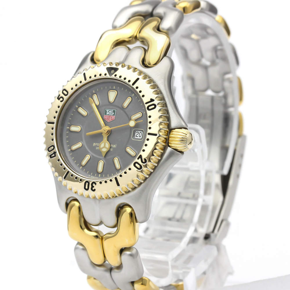 Tag Heuer Grey Gold Plated Stainless Steel Sel 200M WG1320 Women's Wristwatch 27 MM