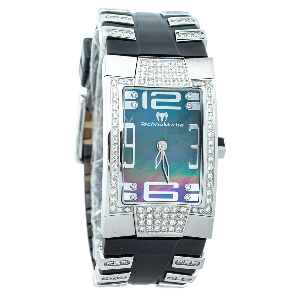 Technomarine Mother Of Pearl Stainless Steel Diamonds DXSL Women's Wristwatch 24mm