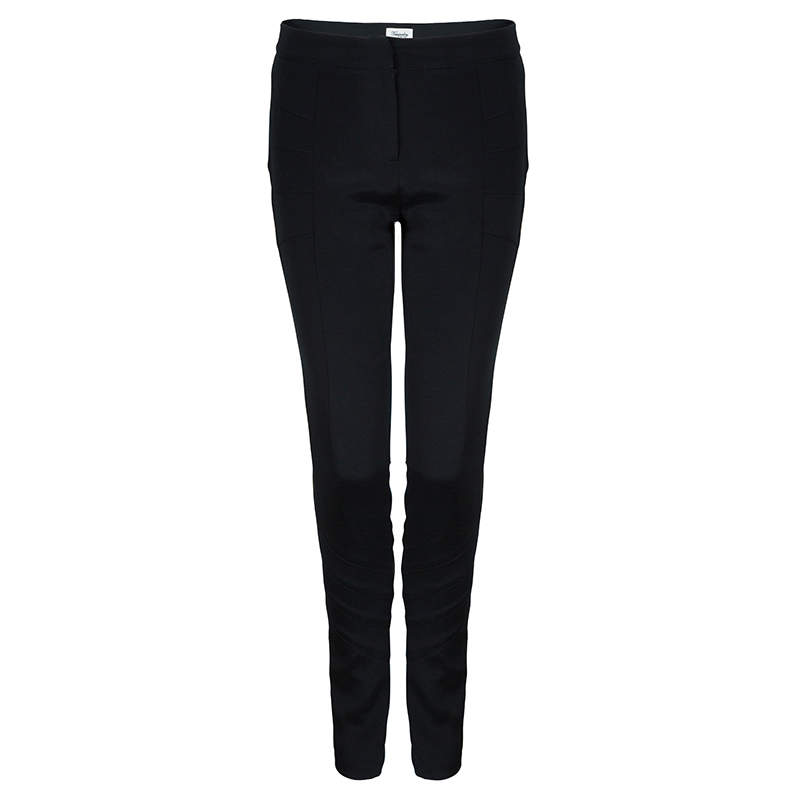 Pre Owned Temperley Black Knit Paneled Trousers S