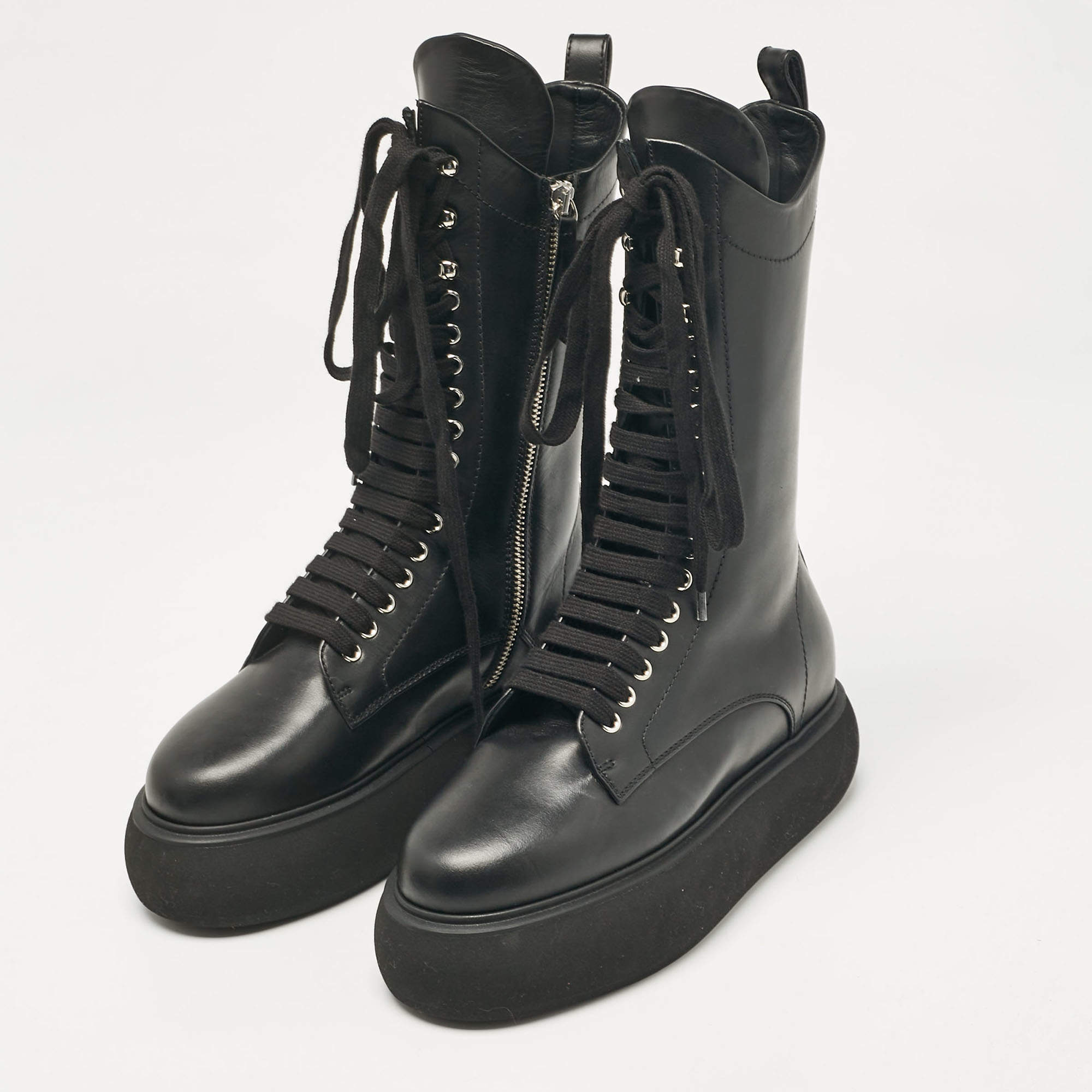 ★関税込み★ THE ATTICO Boots THE ATTICO Morgan High Boot in Black | FWRD