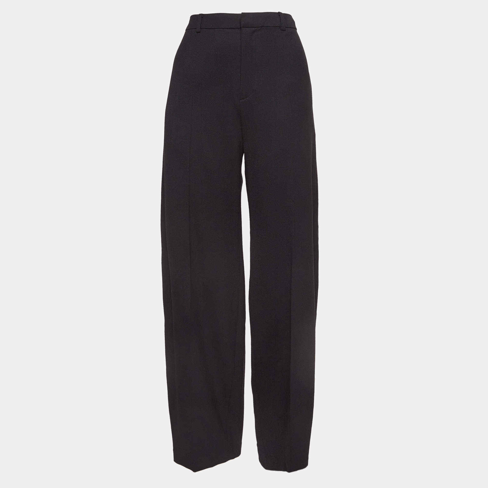 Pre Owned The Attico Black Gabardine Formal Trousers M