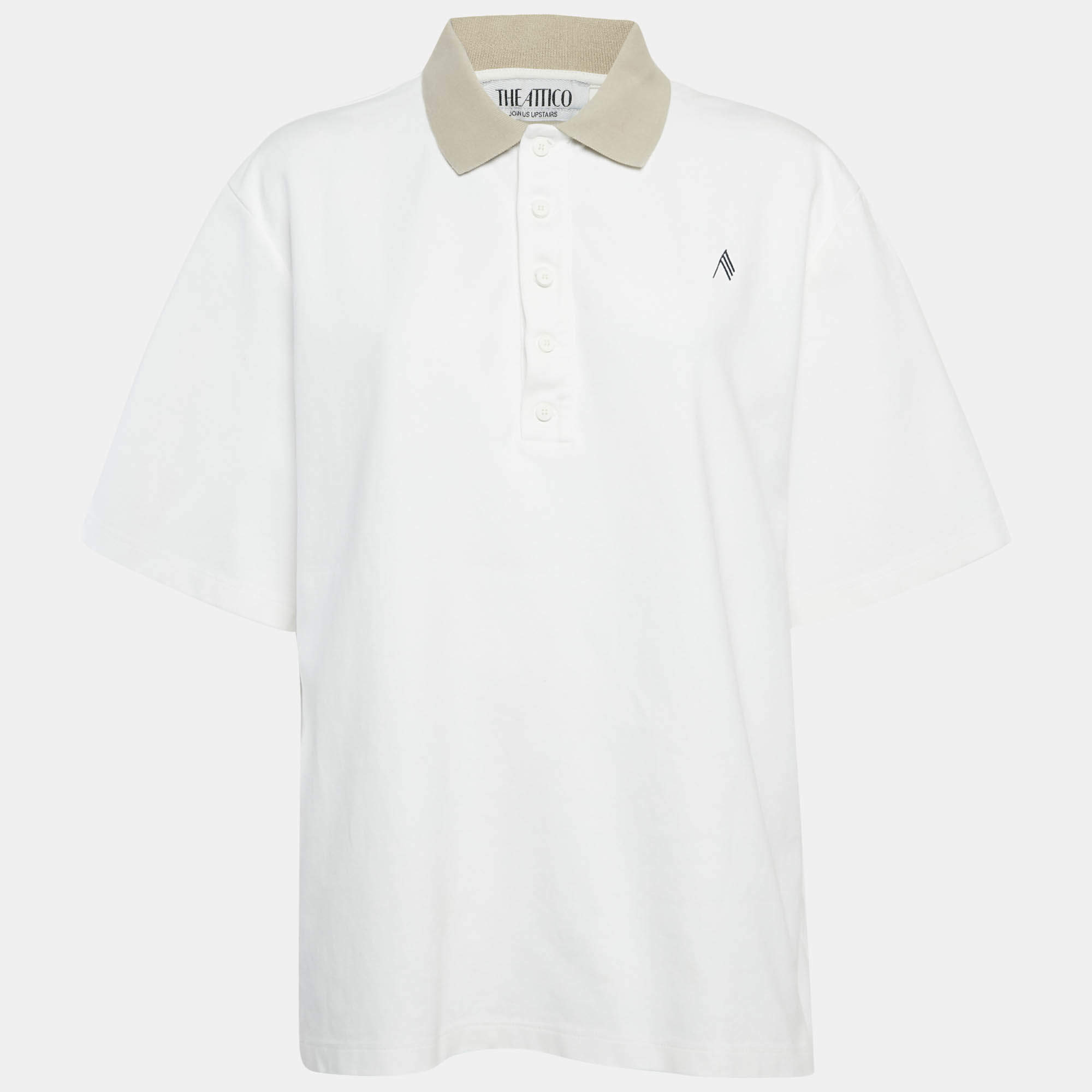 Pre Owned The Attico White Jersey Oversized T-Shirt S