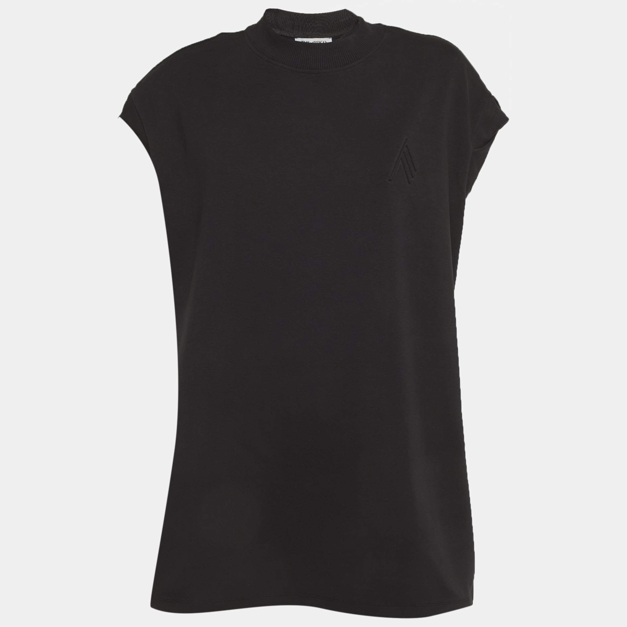 Pre Owned The Attico Black Jersey Laurie T-Shirt M