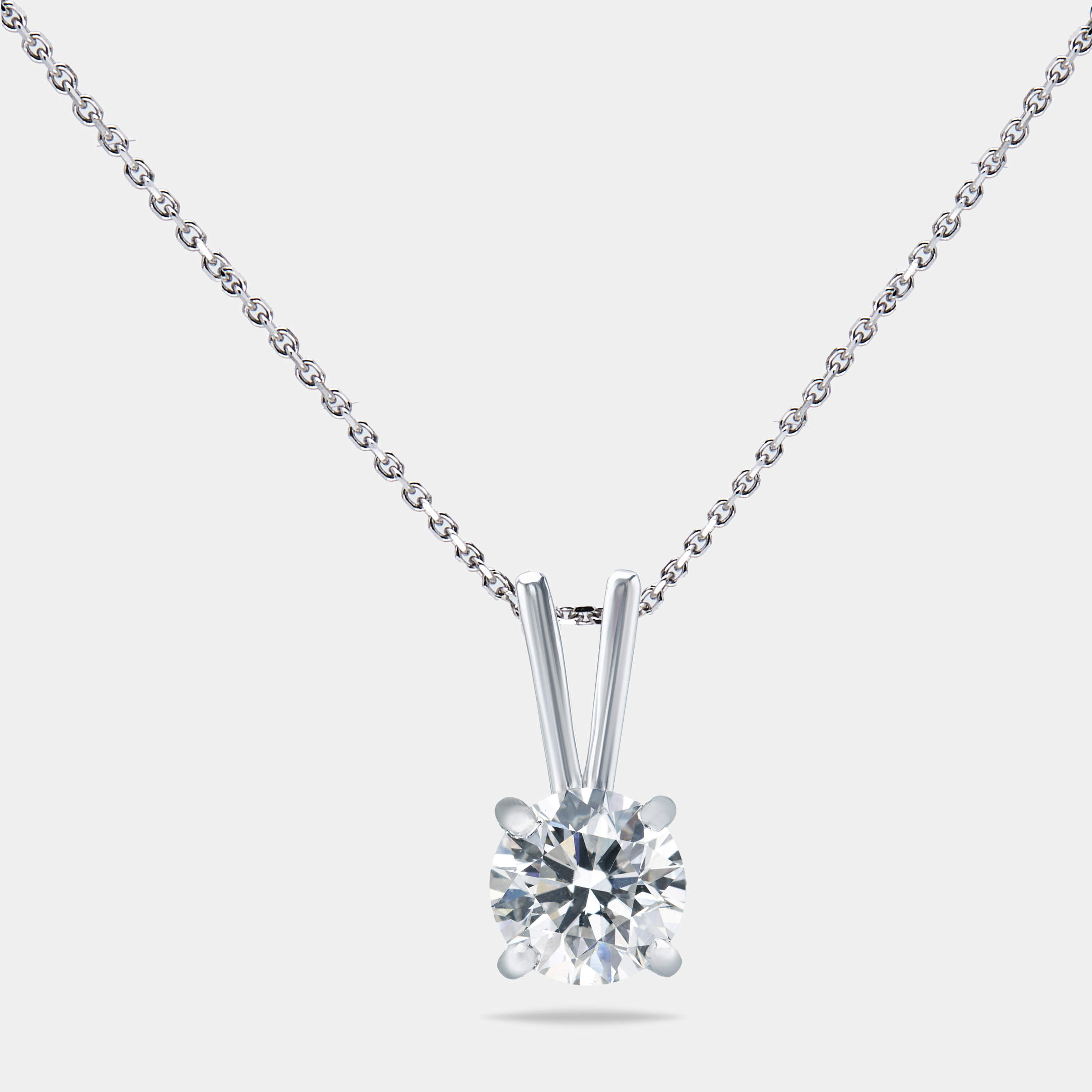 Pre Owned The Diamond Edit Lab Grown Diamond 0.50 ct White Gold Pendant Necklace