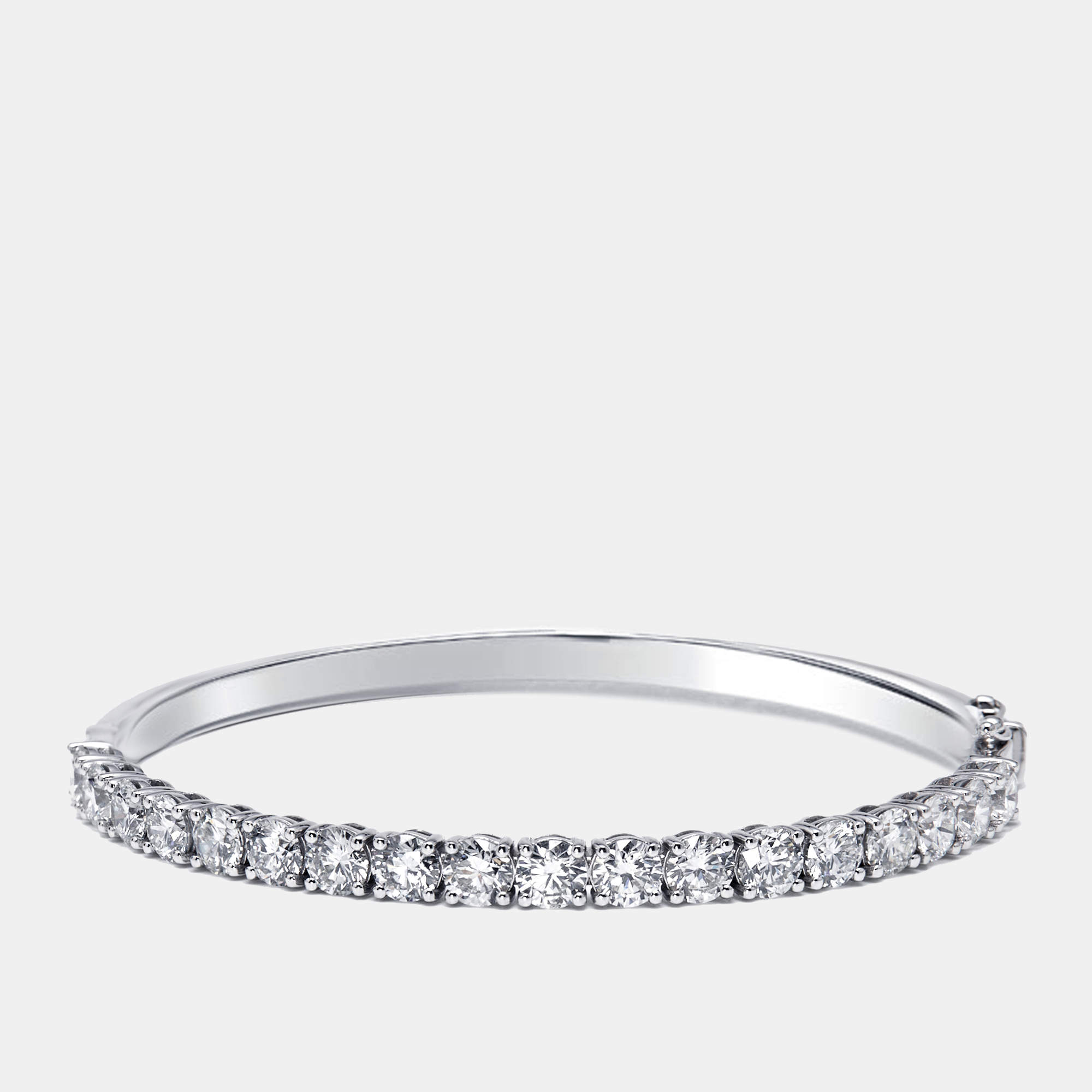 Pre Owned 5.35 cts Round Lab Grown Diamonds 18k White Gold Bracelet
