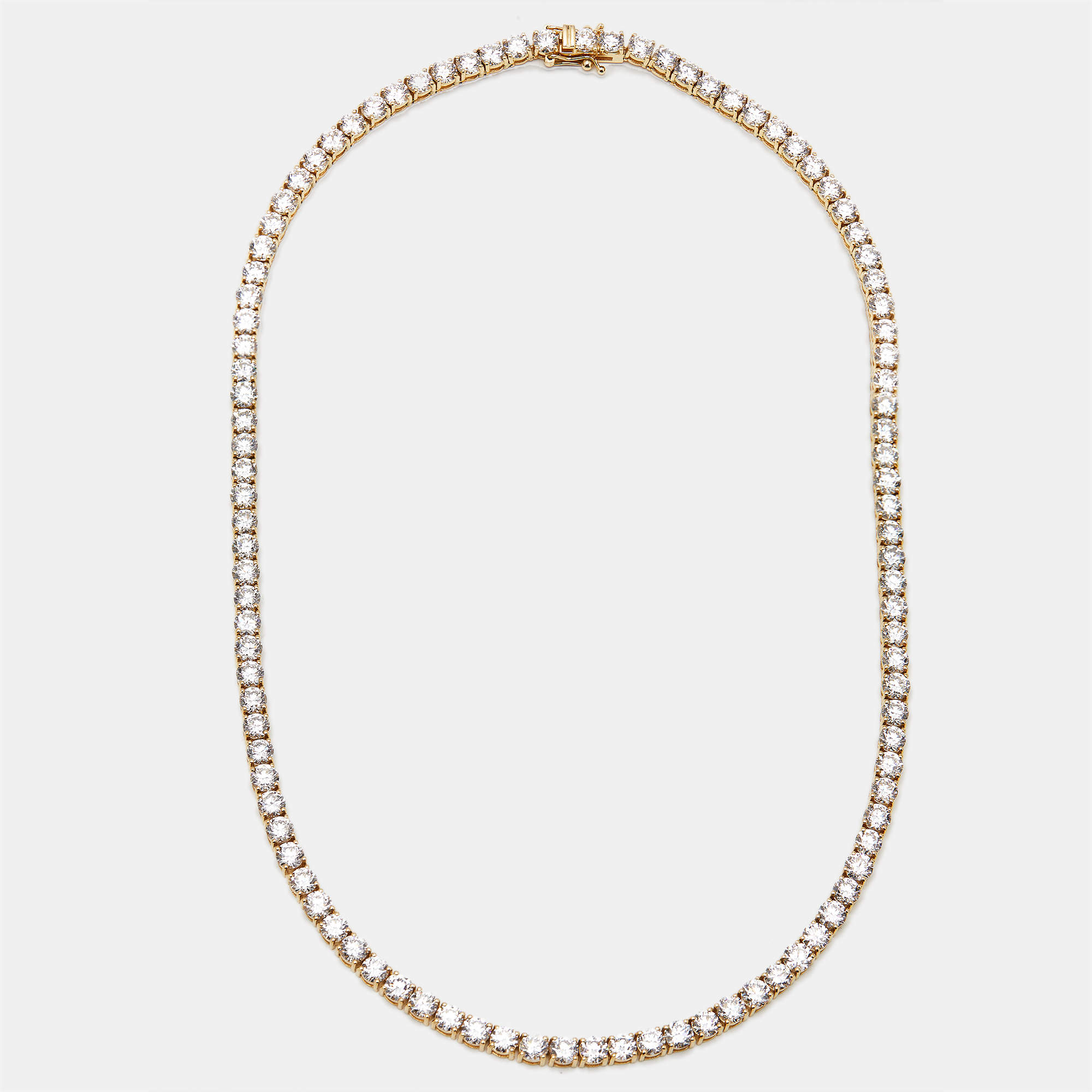 Pre Owned قلادة ألماس معملي دائري 26 قيراط ذهب أصفر عيار 18