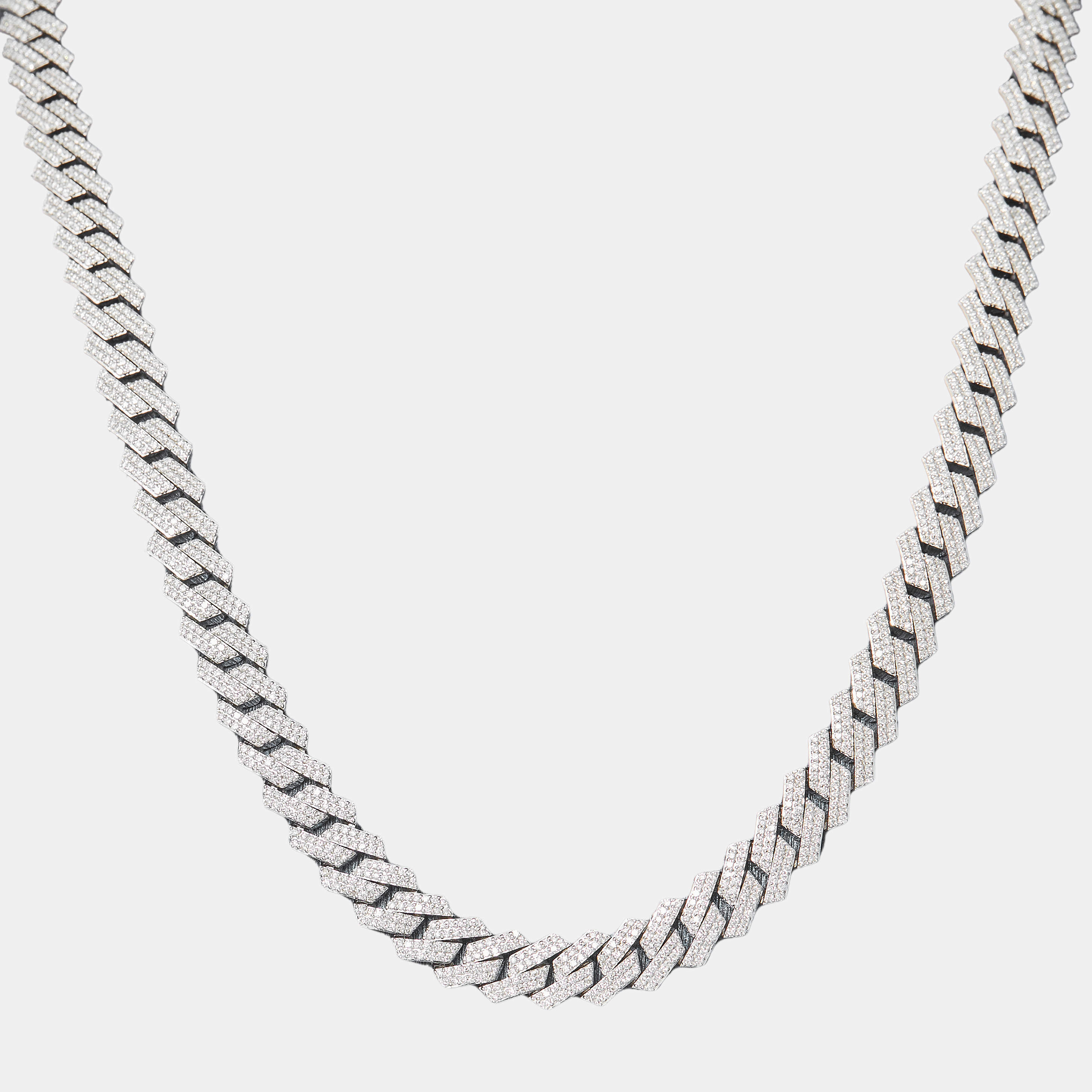 2.3mm Rope Chain Necklace in Hollow 14K White Gold - 24