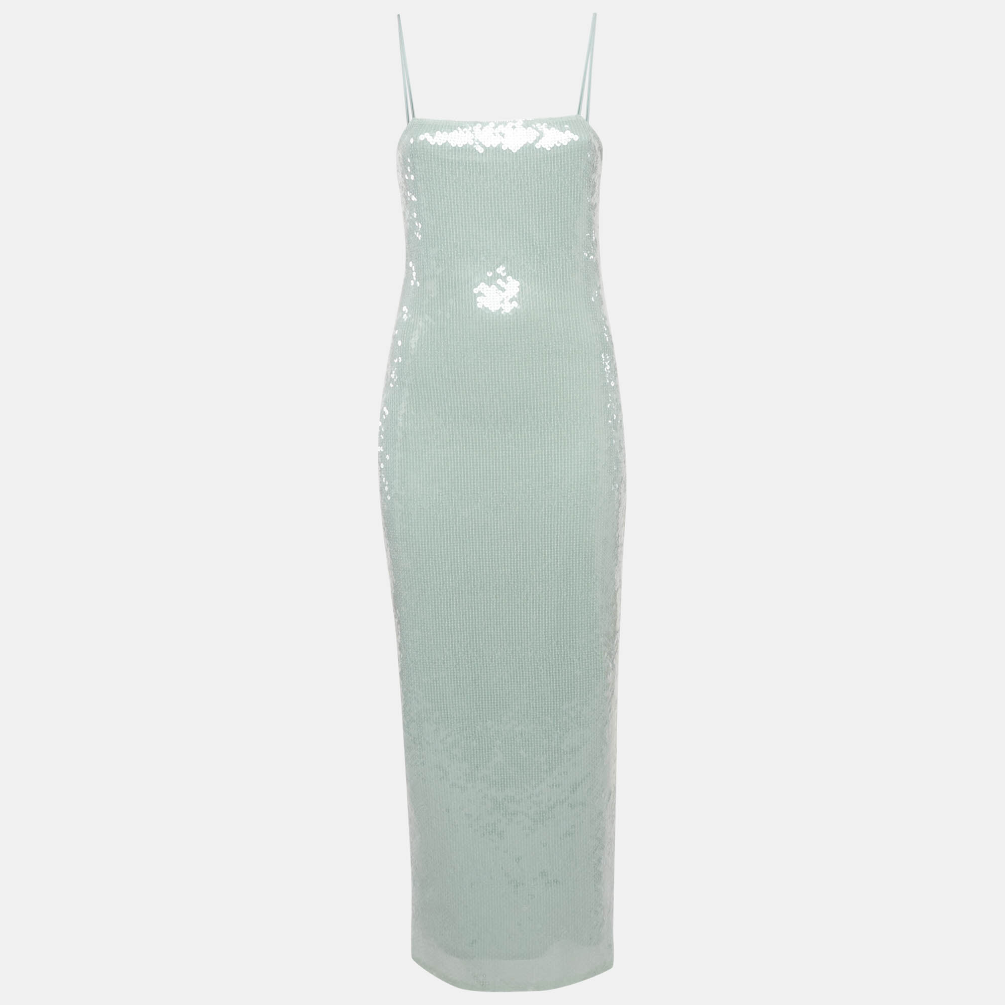 Pre Owned The Robe Blue Sequin Midi Slip Dress M