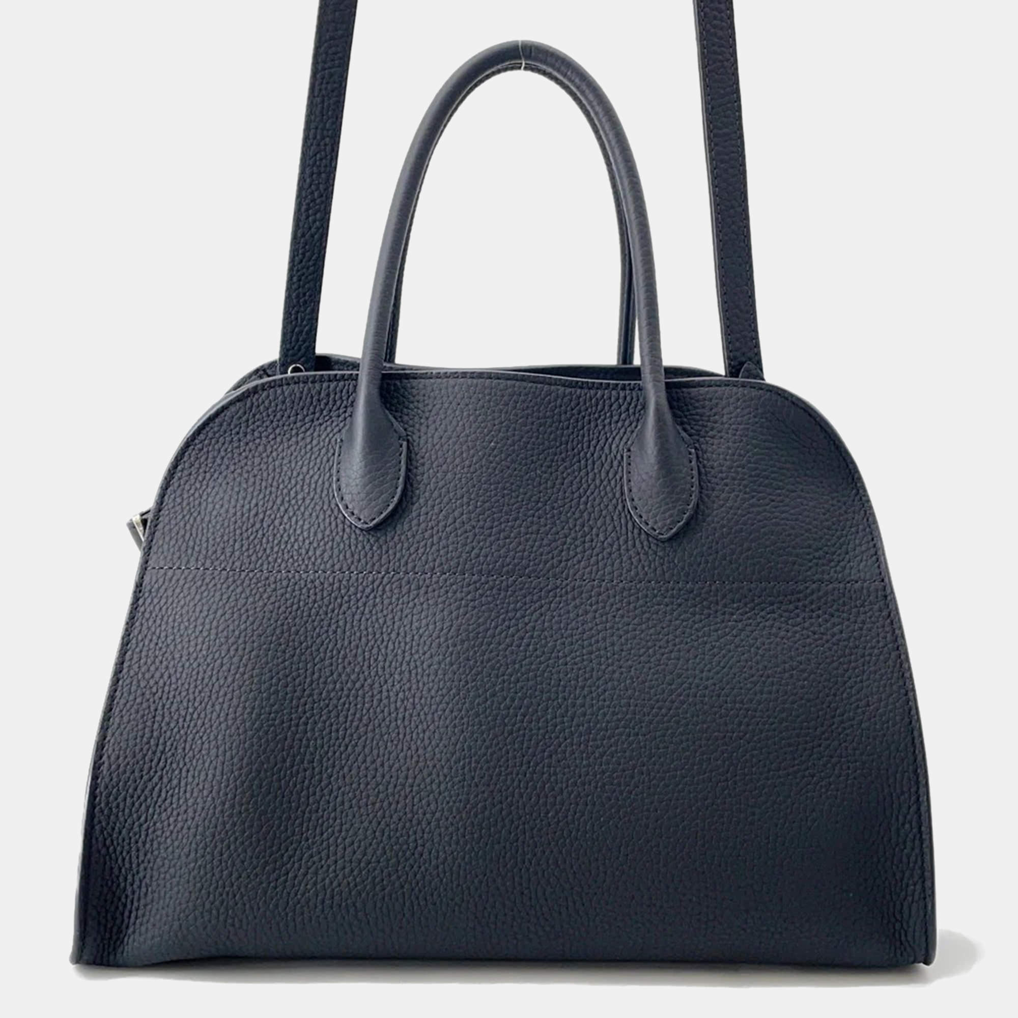 Pre Owned The Row Margaux Black Leather Handbag 12