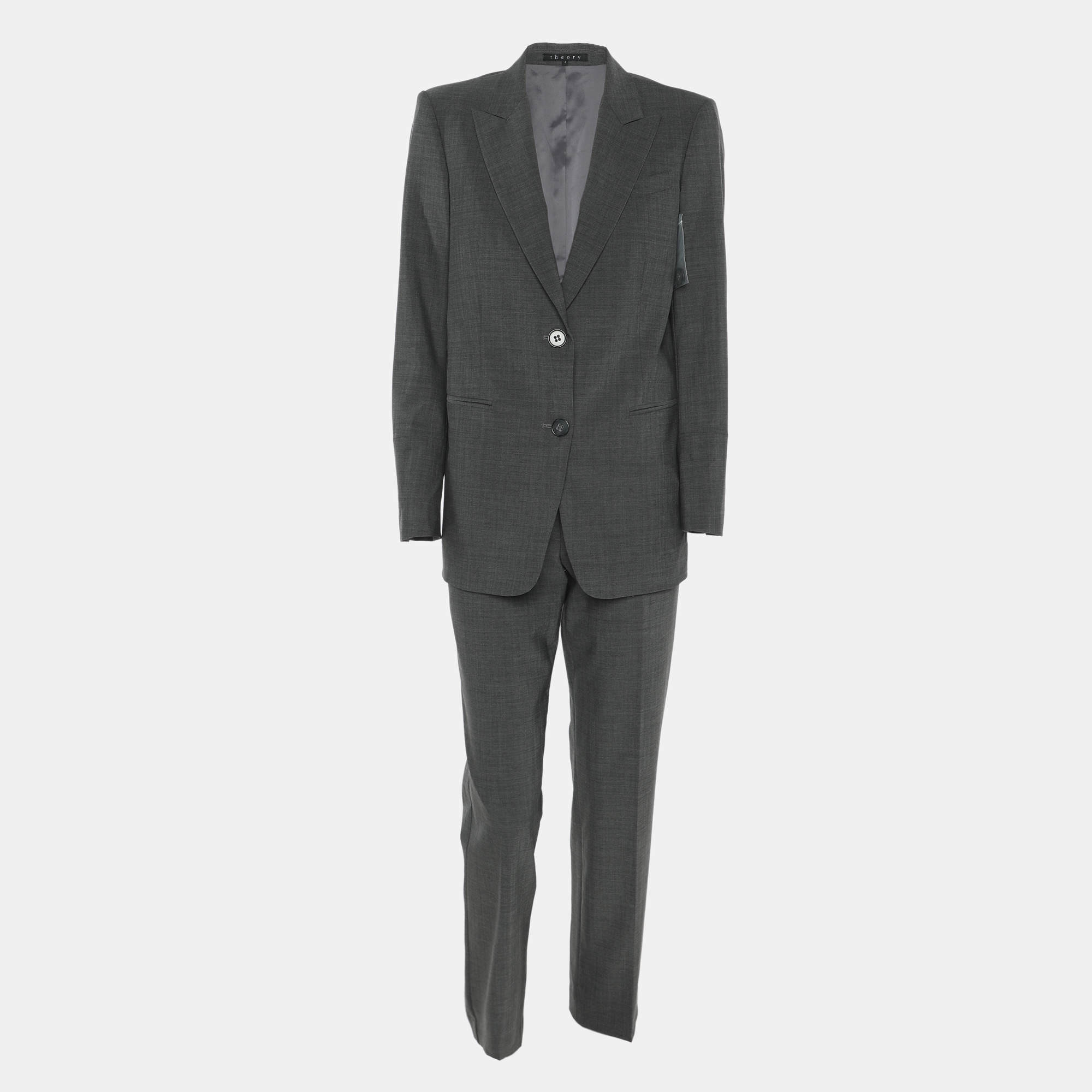 Theory Grey Wool Suit S