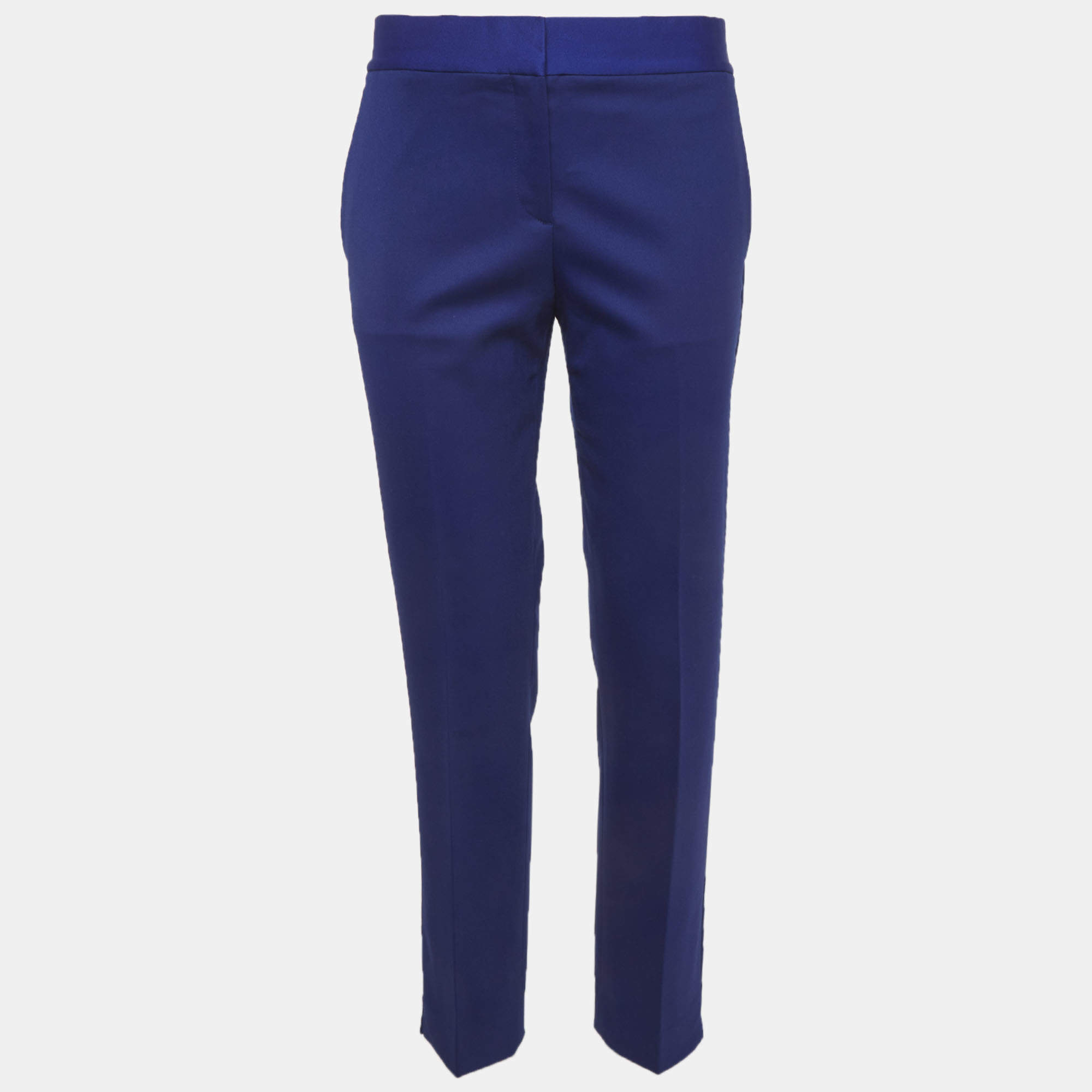 مملوكة مسبقًا Theory Blue Wool Crepe Pants M