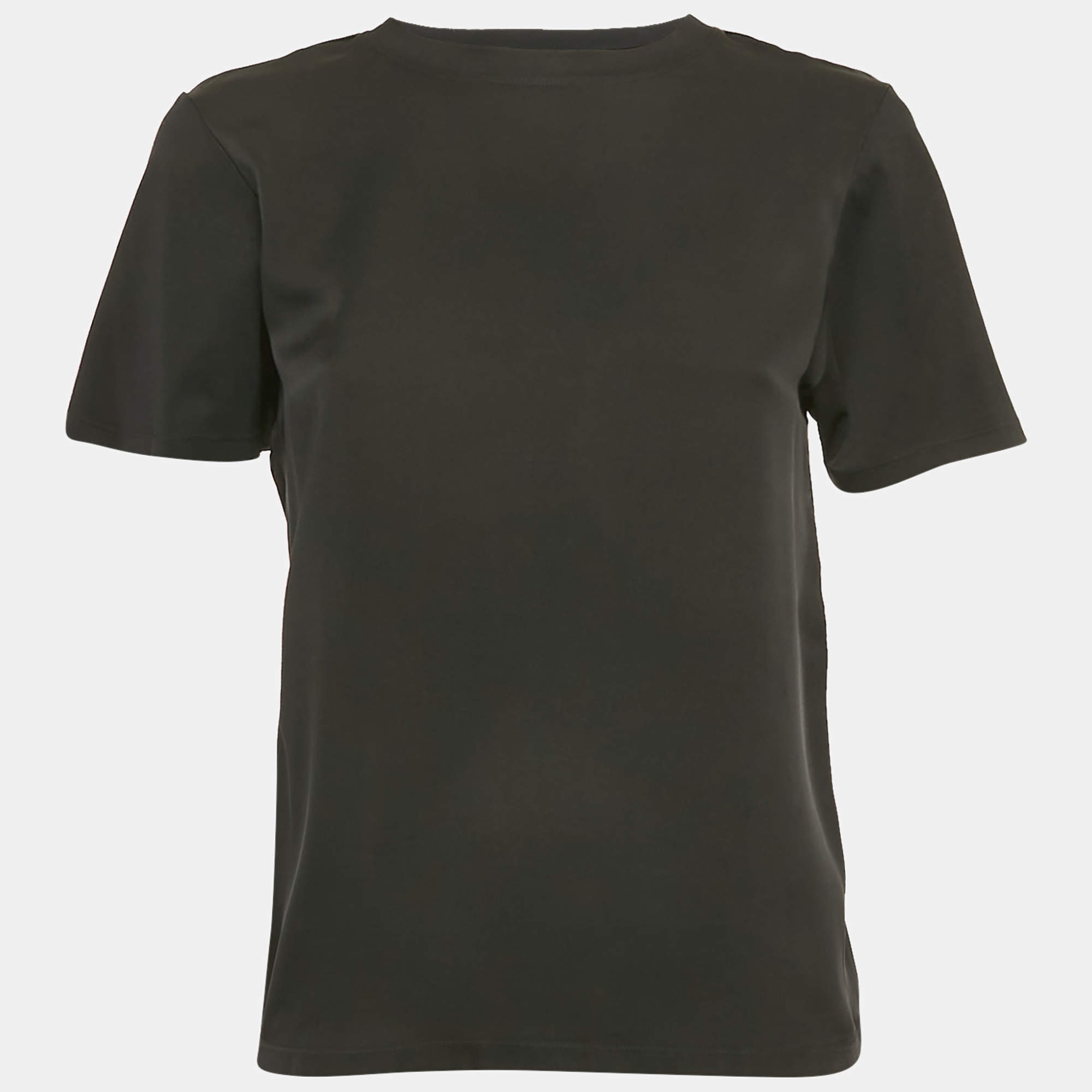 Theory Black Silk & Cotton Half Sleeve T-Shirt S