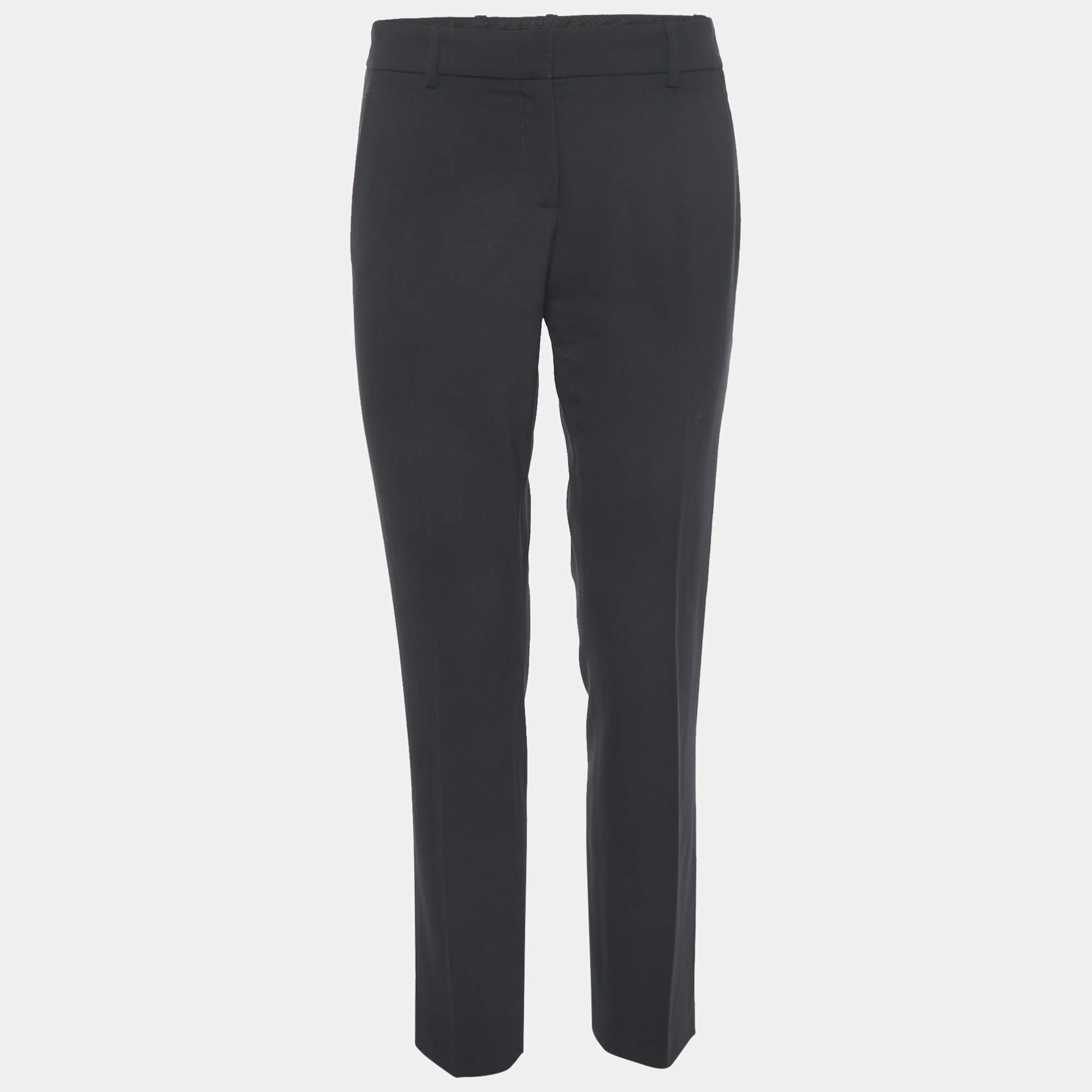 Pre Owned Theory Navy Blue Wool Formal Trousers M