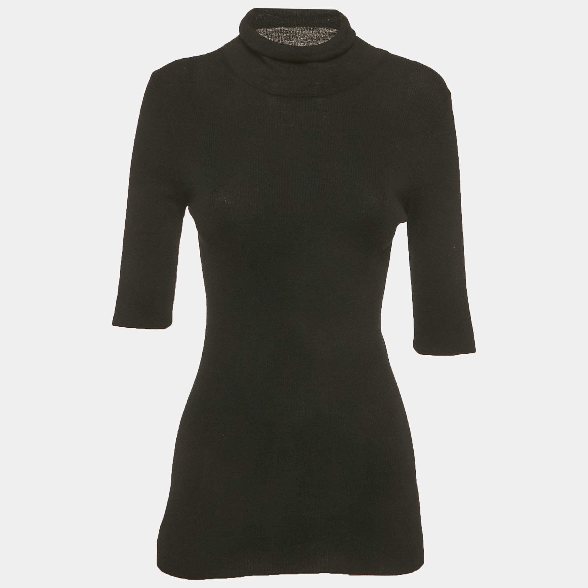 Pre Owned ```
بوليفر ثيوري برقبة موك مضلع أسود متوسط
```