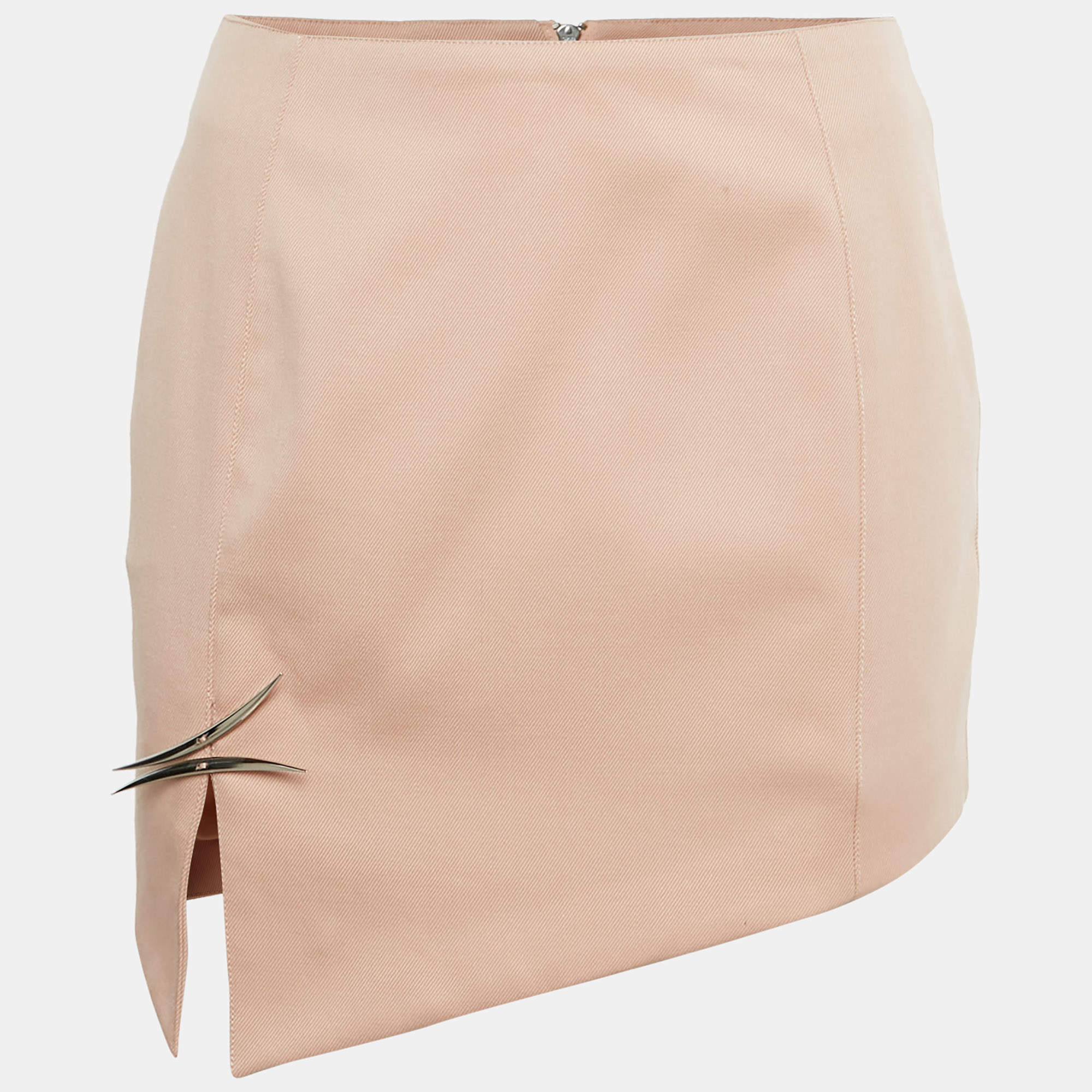 مملوكة مسبقًا Thiery Mugler x H&M Pink Gabardine Asymmetric Mini Skirt S