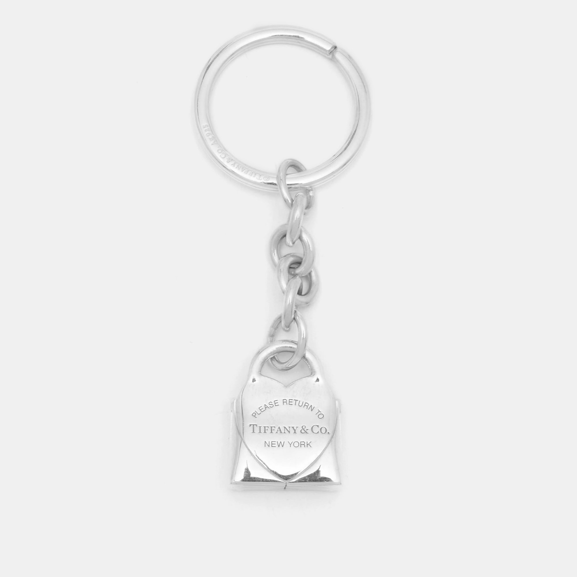Pre Owned Tiffany & Co. Return to Tiffany Handbag Sterling Silver Key Ring