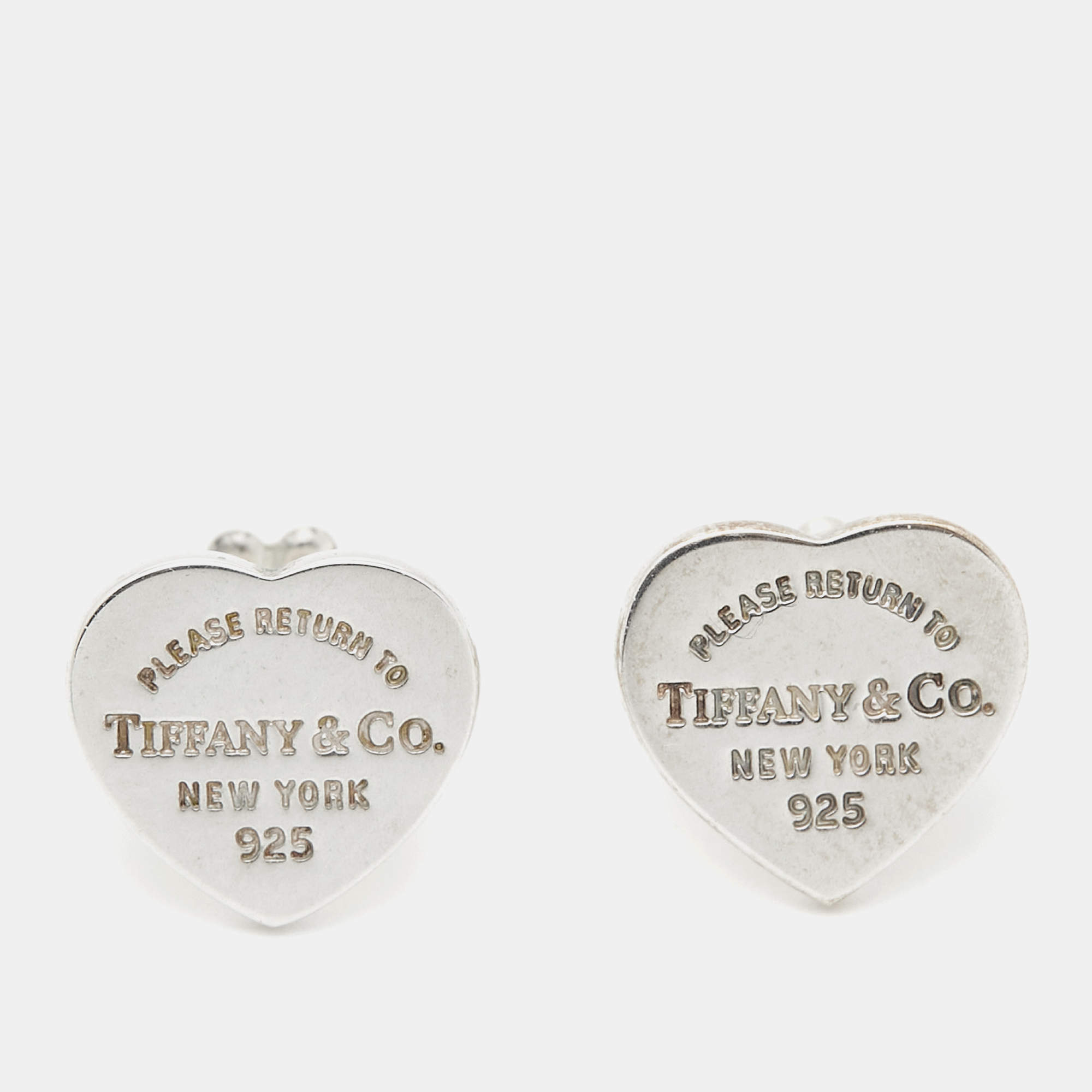 Tiffany & Co. Return to Tiffany Heart Tag Sterling Silver Earrings