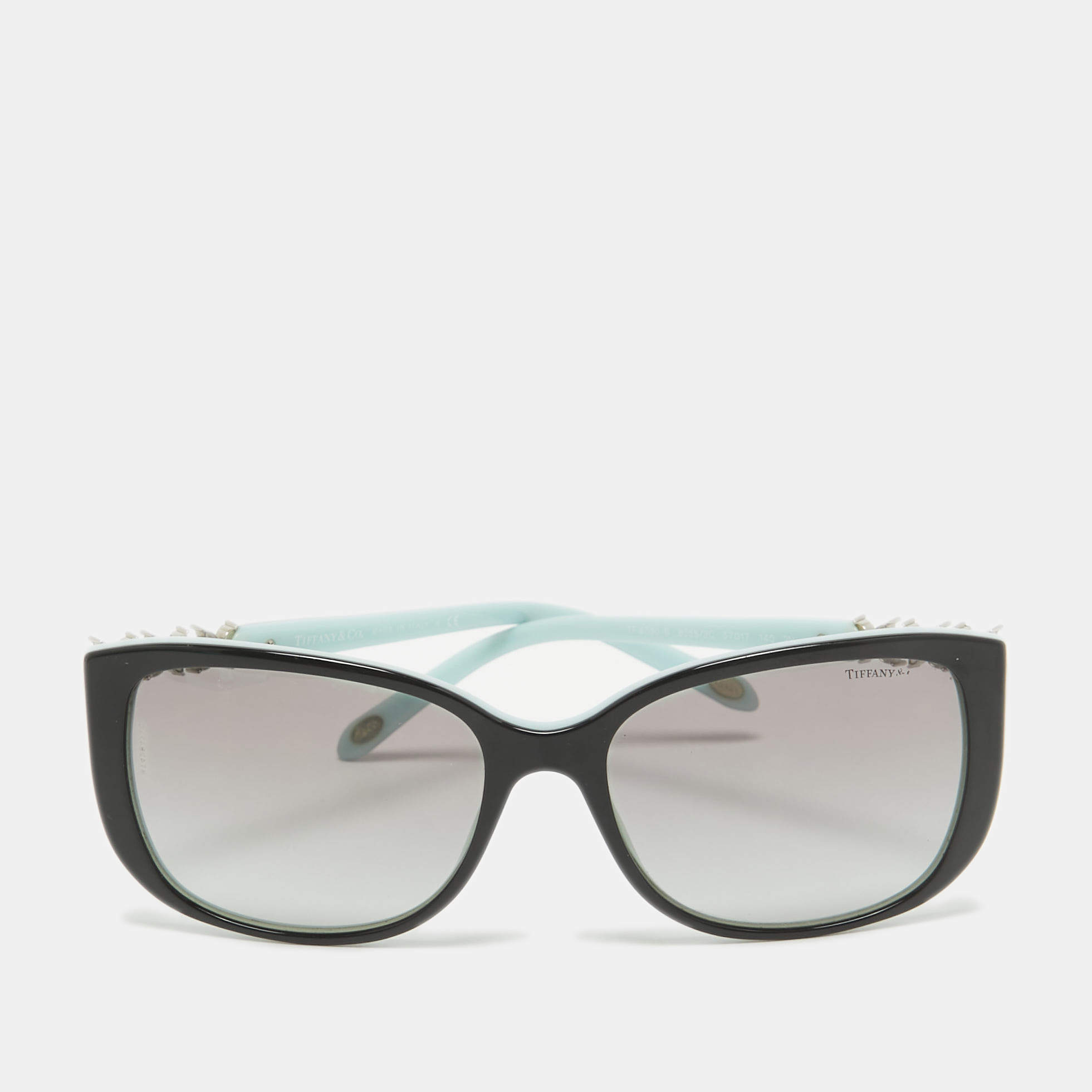 Pre Owned Tiffany & Co. Black Gradient TF 4090-B Crystal Embellished Square Sunglasses