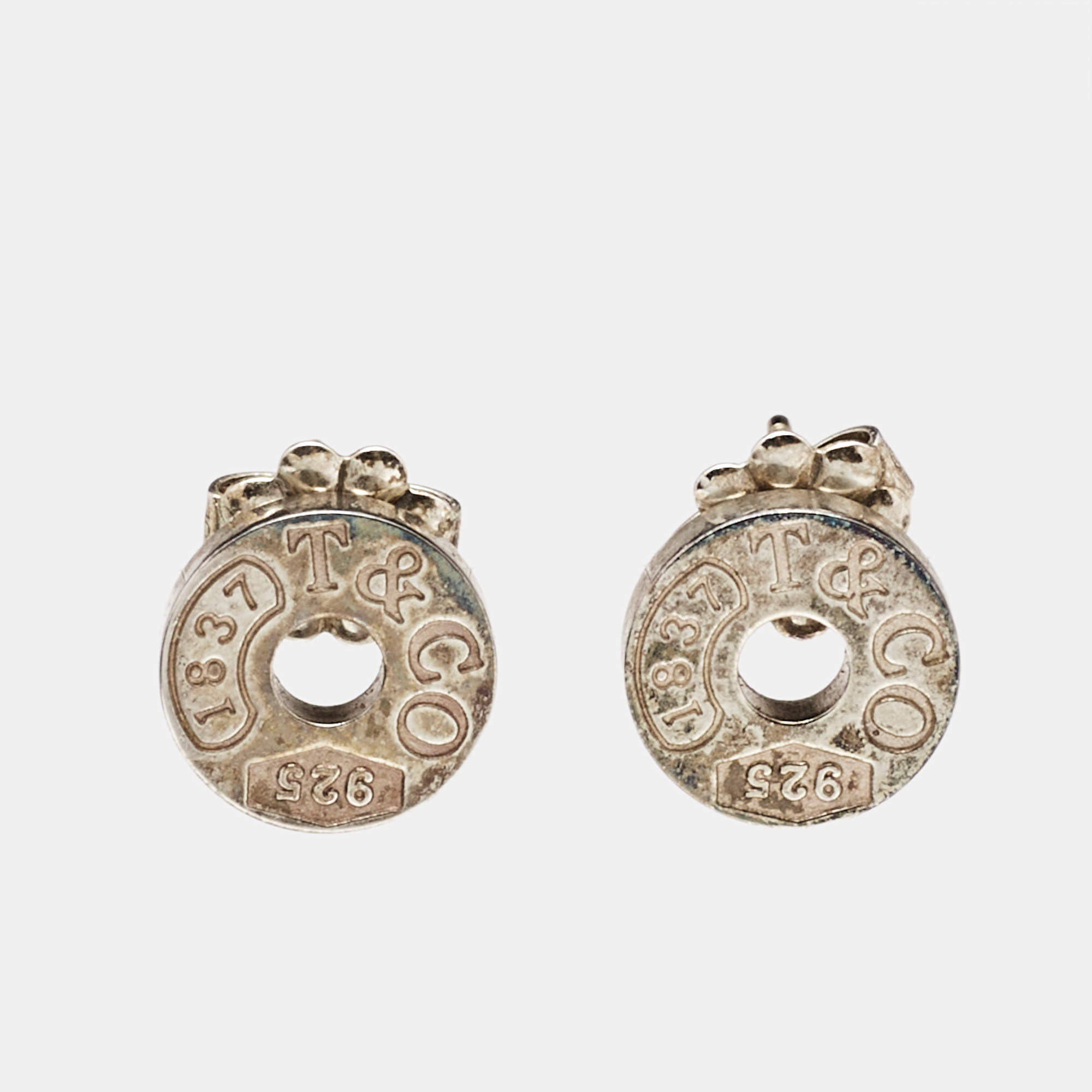 مملوكة مسبقًا Tiffany & Co. 1837 Circle Sterling Silver Stud Earrings