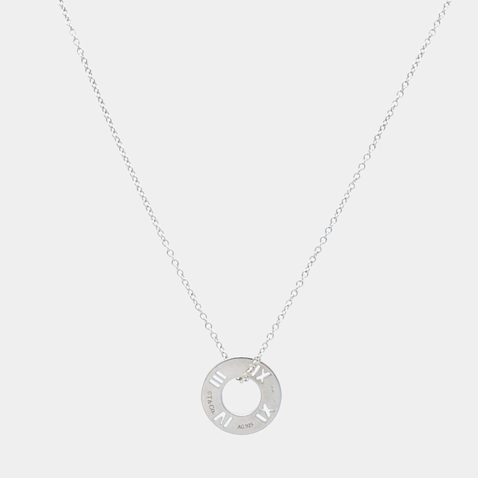 Tiffany & Co. Atlas Pierced Sterling Silver Pendant Necklace