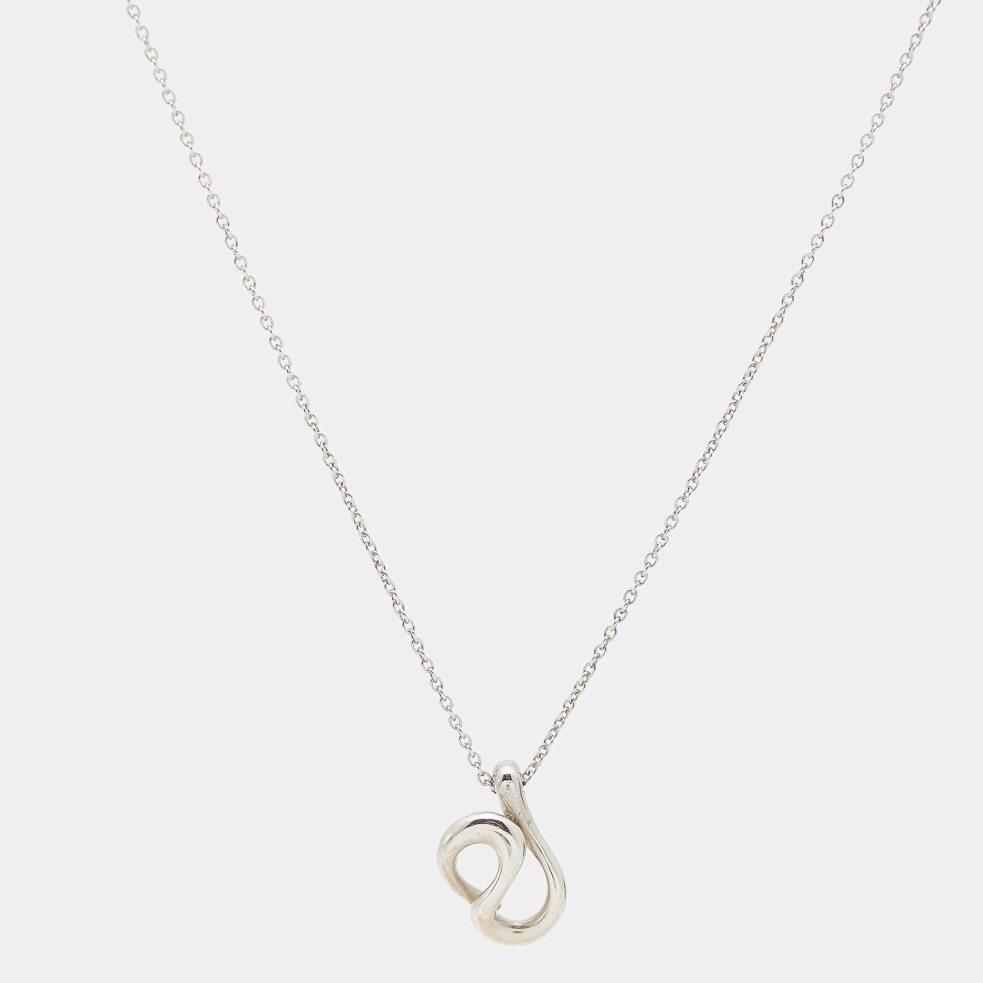 Pre Owned Tiffany & Co.  Elsa Peretti Sterling Silver Necklace