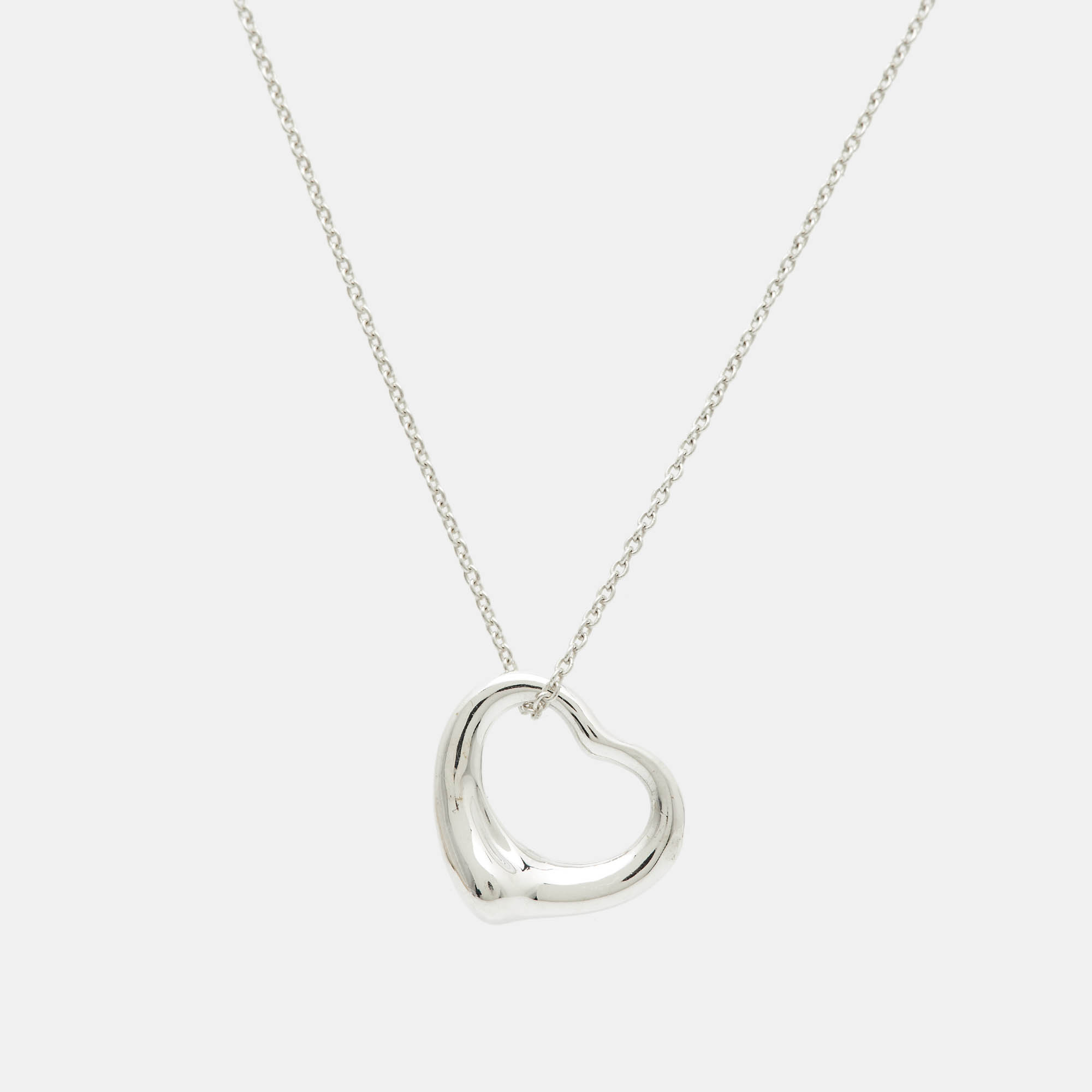 Tiffany & Co. Elsa Peretti Open Heart Sterling Silver Necklace