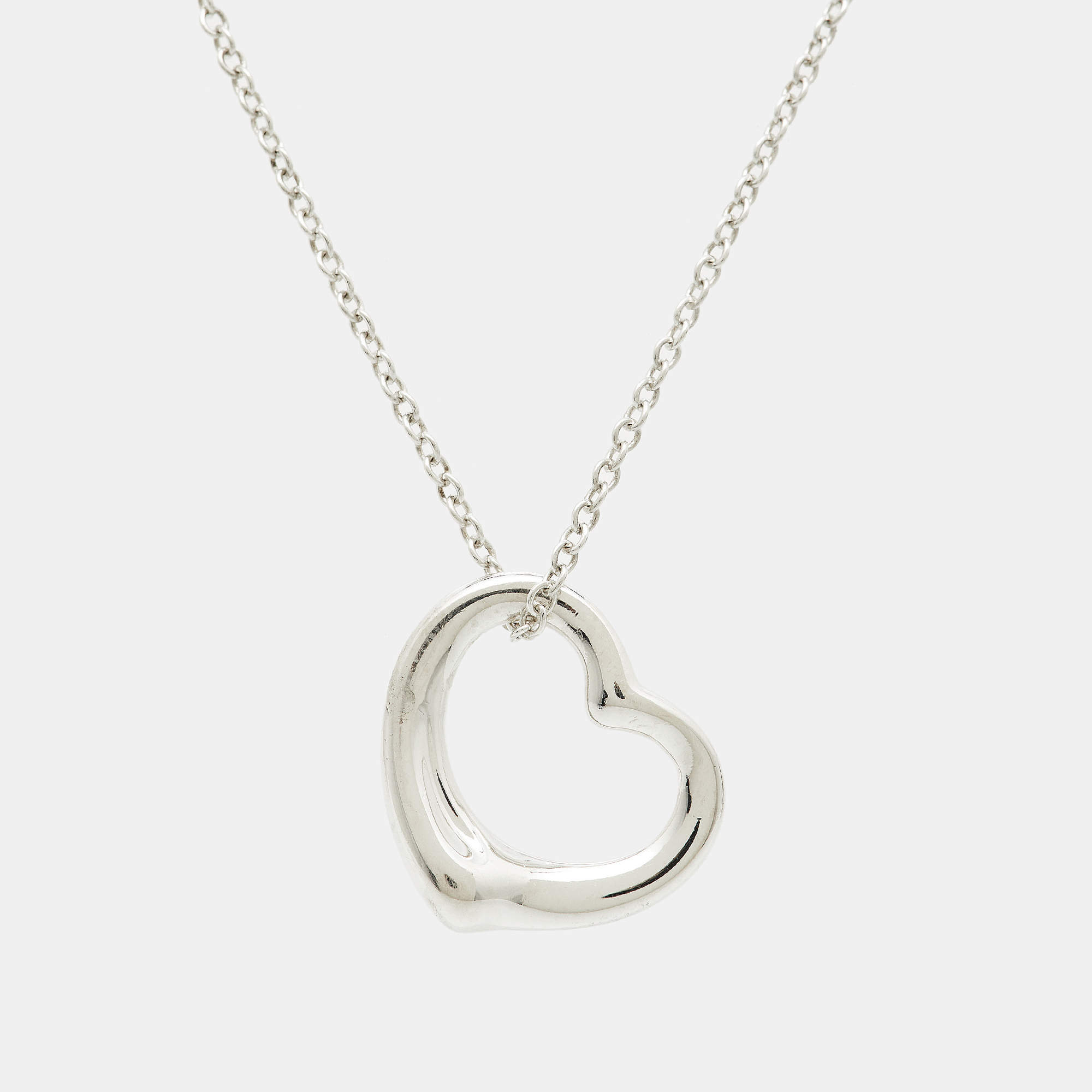 Tiffany & Co. Elsa Peretti Open Heart Sterling Silver Necklace