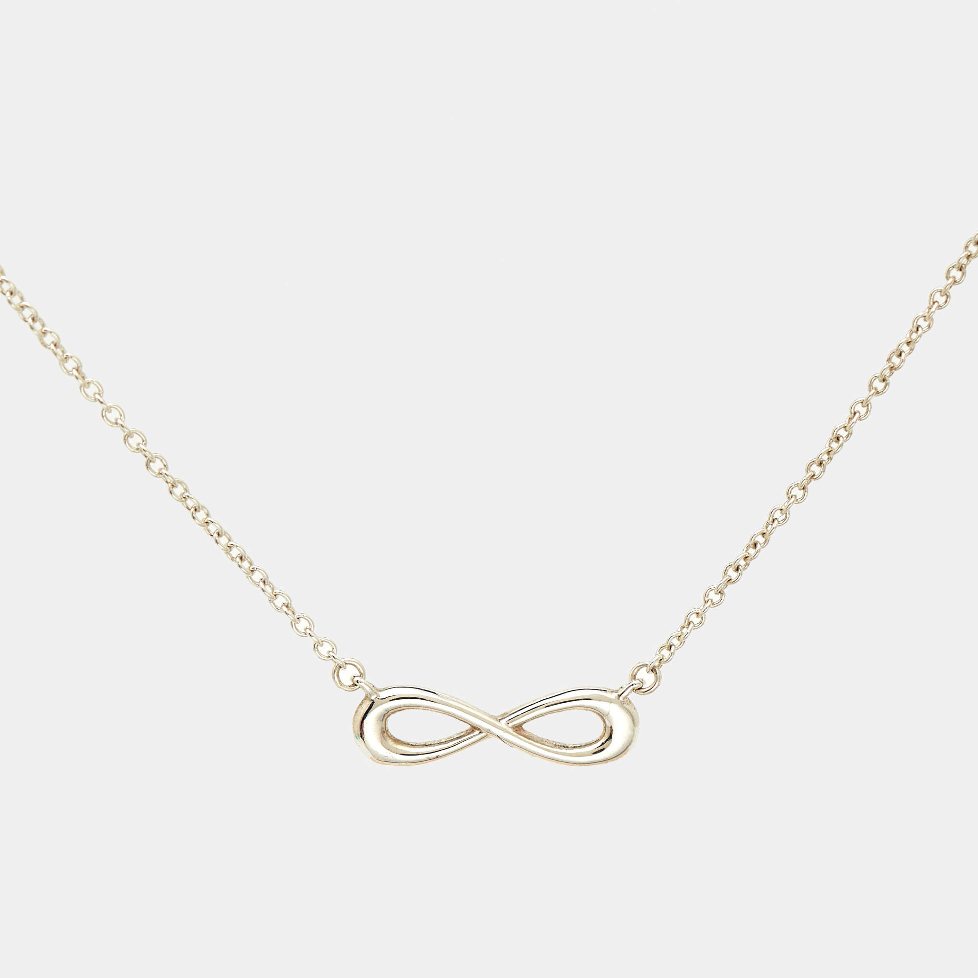 Pre Owned Tiffany & Co. Infinity Sterling Silver Necklace