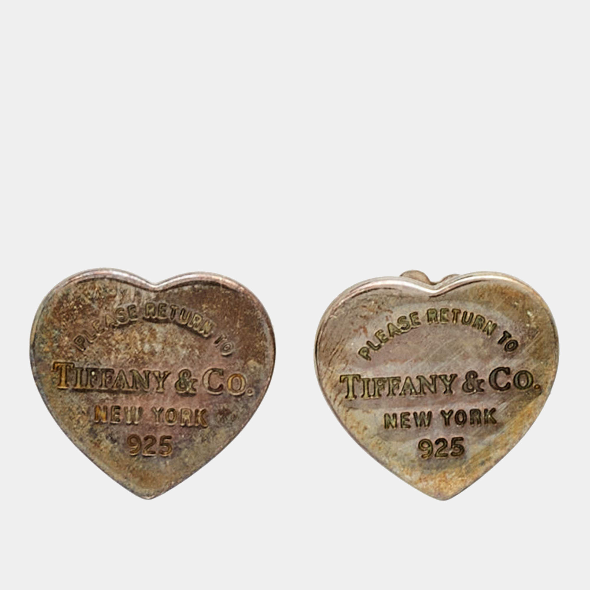 Pre Owned Tiffany & Co. Return to Tiffany Sterling Silver Mini Stud Earrings