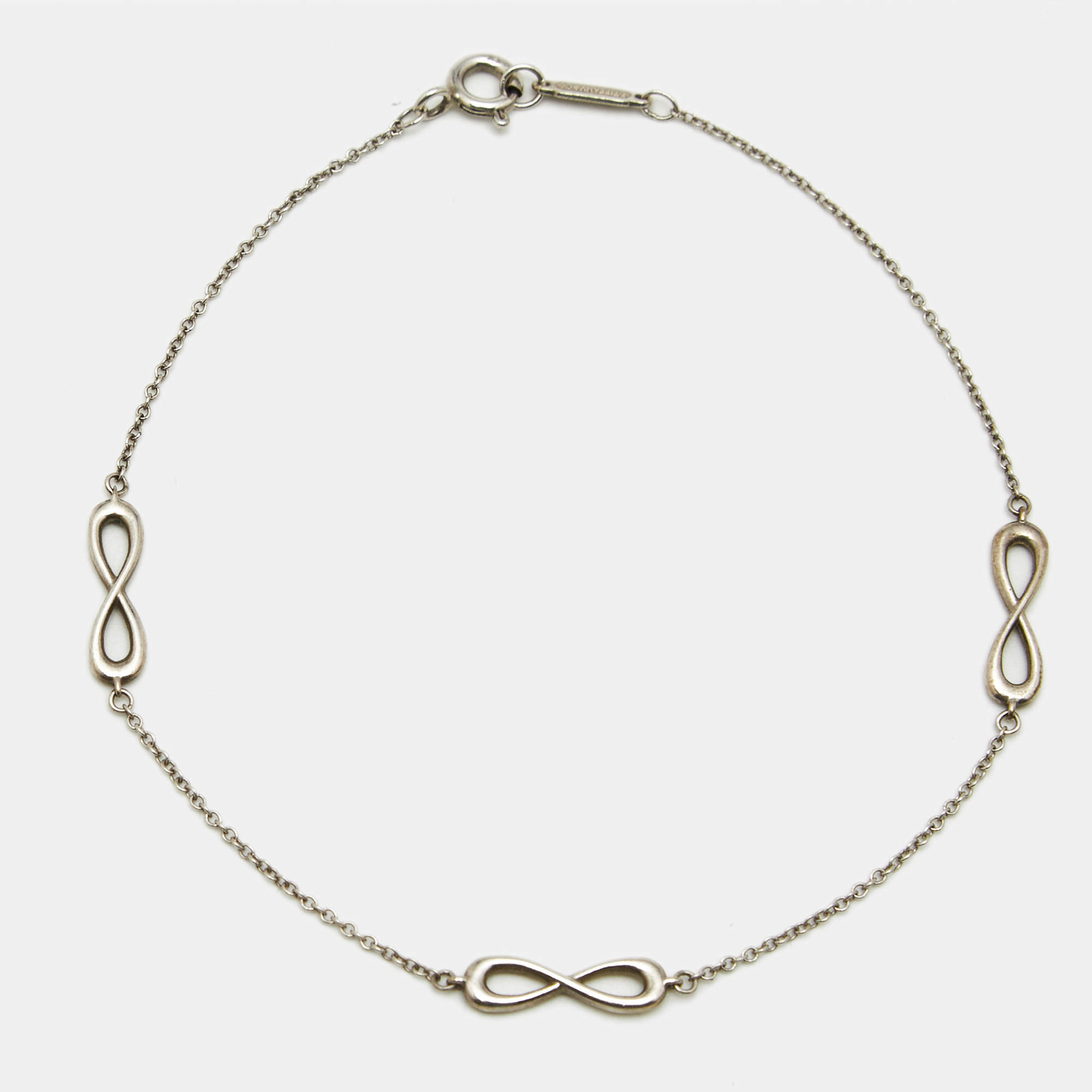 Pre Owned Tiffany & Co. Infinity Sterling Silver Bracelet