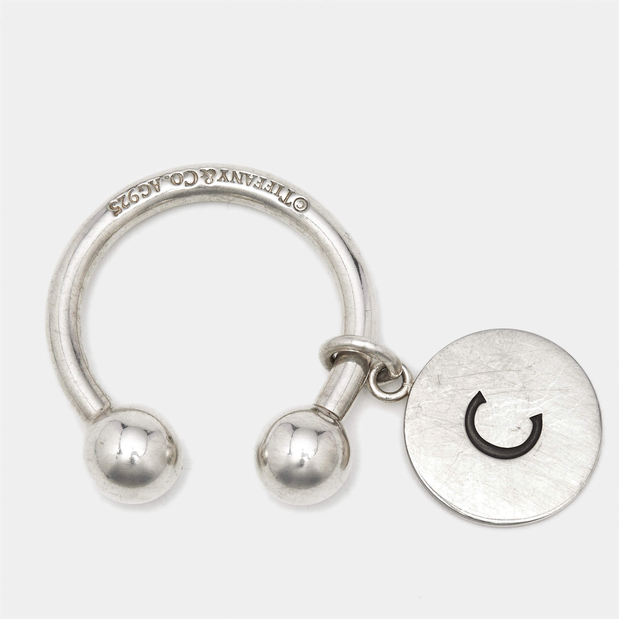 Pre Owned Tiffany & Co. Horse Shoe Sterling Silver Charm Key Ring