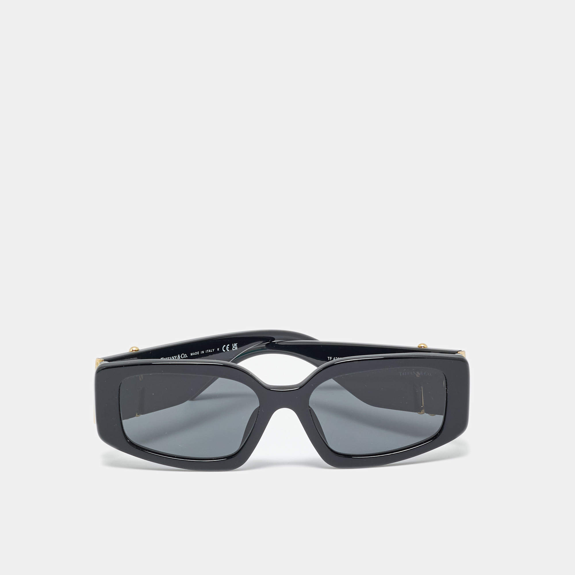 Pre Owned Tiffany & Co. Black Steve Mcqueen TF 4208 U Rectangle Sunglasses
