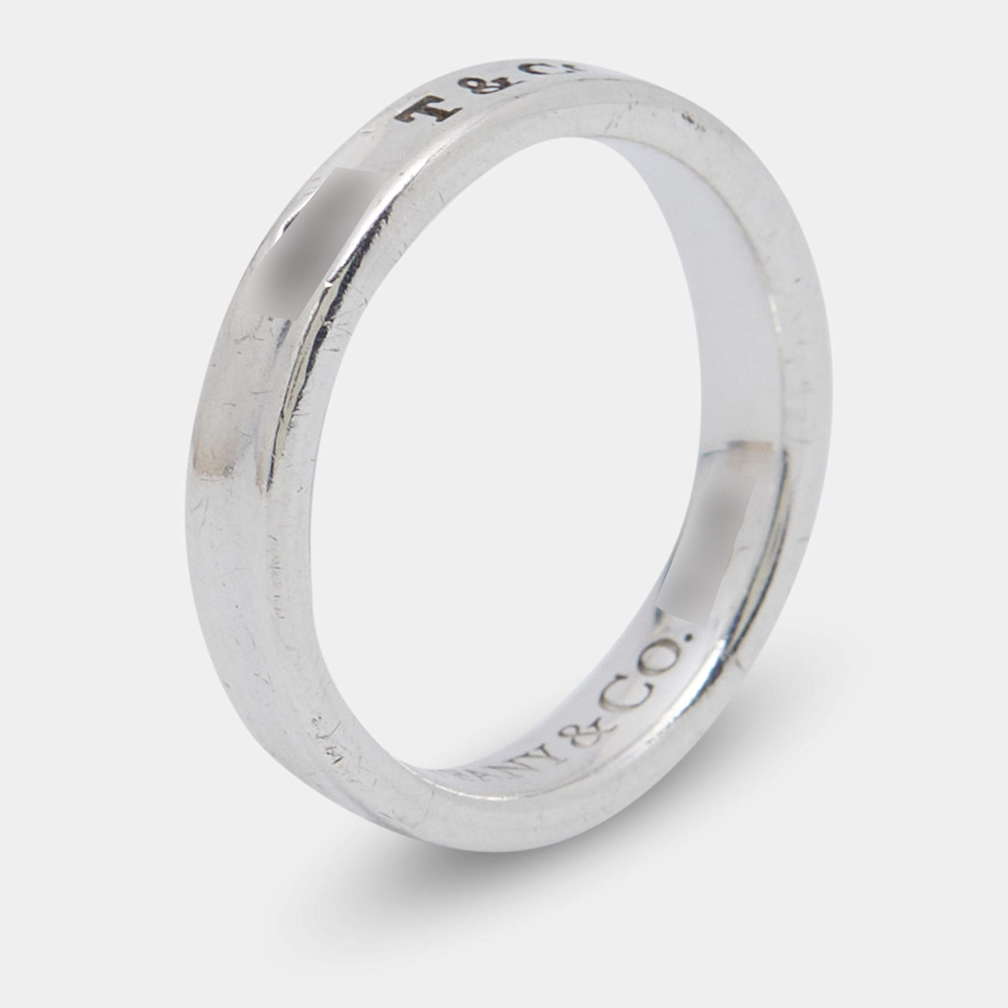 Pre Owned Tiffany & Co. Tiffany 1837 Sterling Silver Ring Size 52