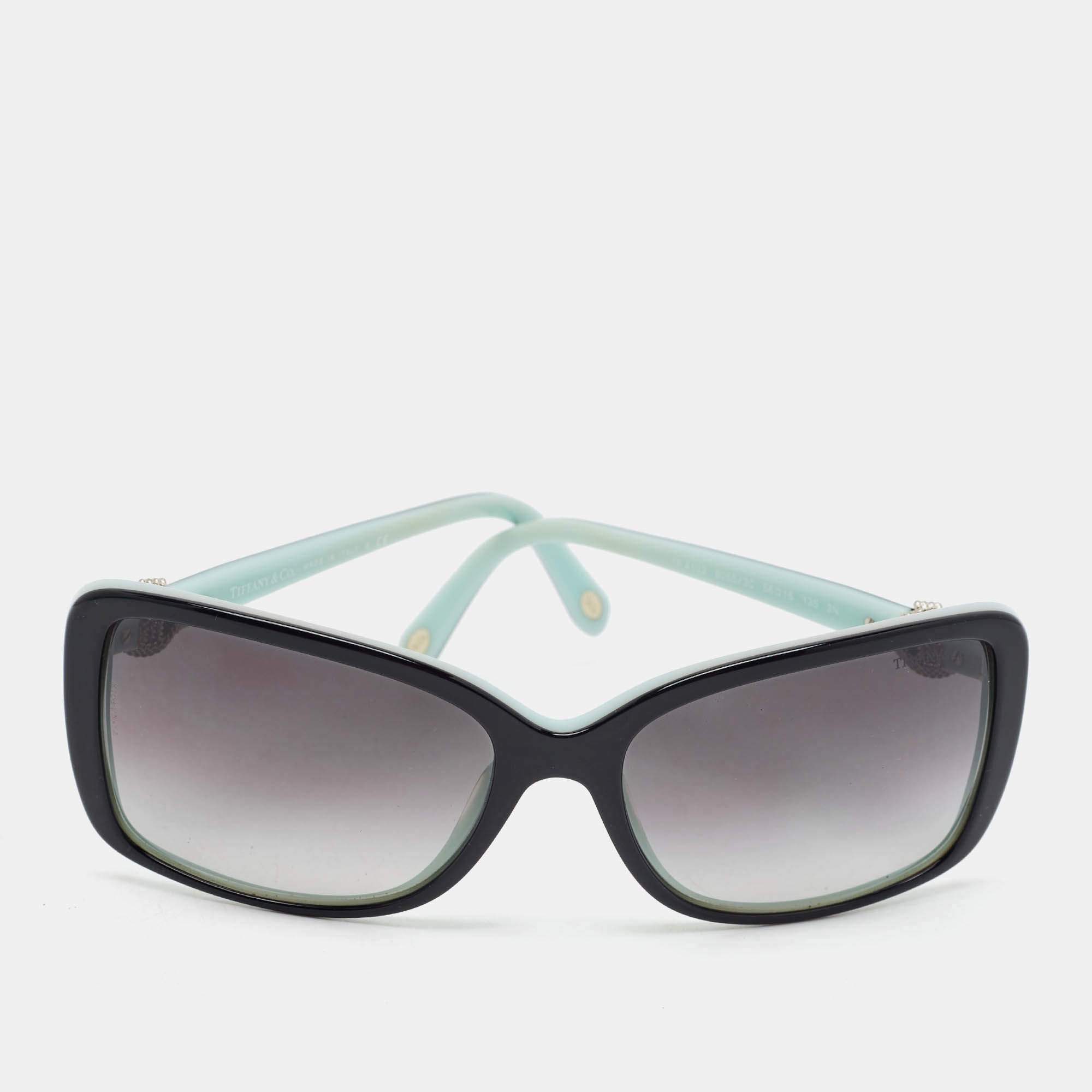مملوكة مسبقًا Tiffany & Co. Black/Blue Gradient TF 4102 Rectangle Sunglasses