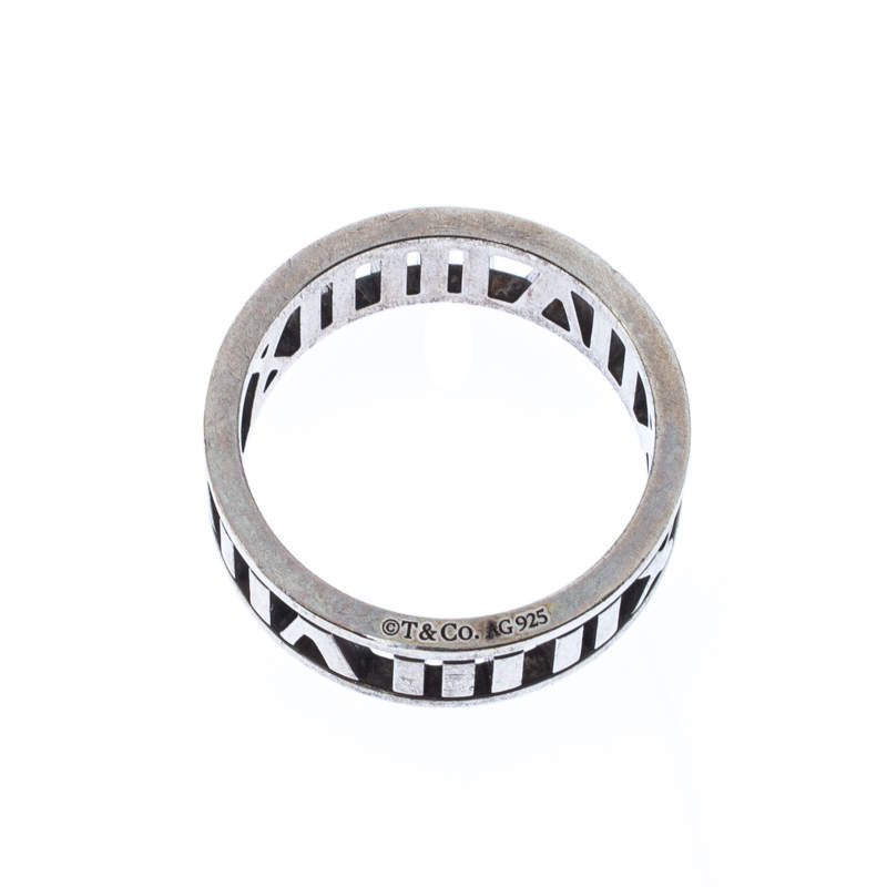 TIFFANY & CO ATLAS ROMAN NUMERAL SILVER RING – The Lavish Loft