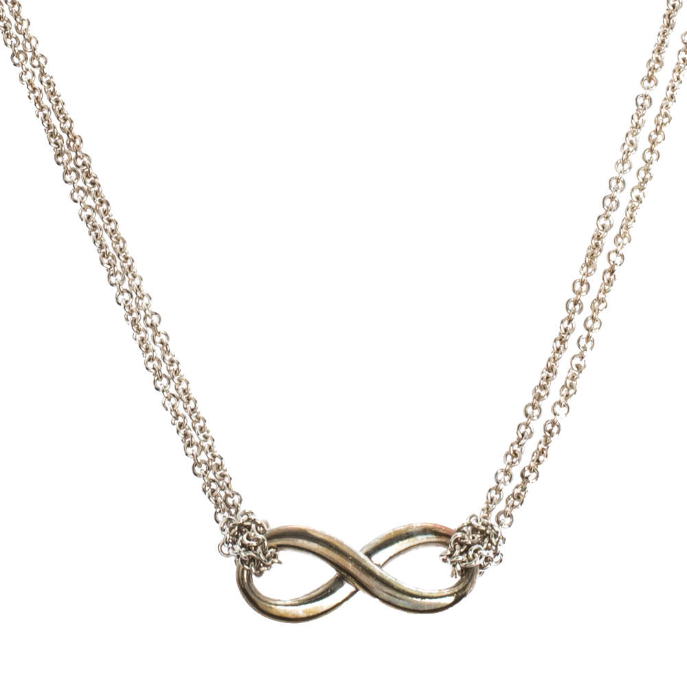 Pre Owned Tiffany & Co. Infinity Silver Necklace