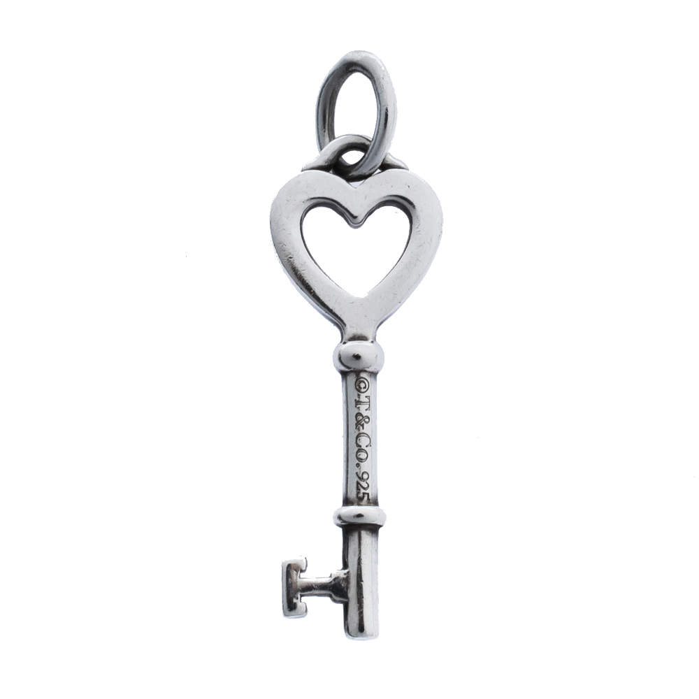 Tiffany & Co. Heart Key Silver Pendant
