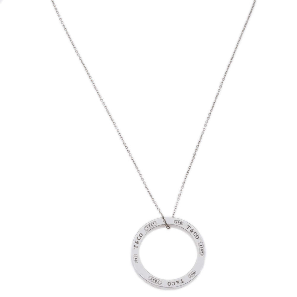 Tiffany & Co. Tiffany 1837 Circle Silver Pendant Necklace