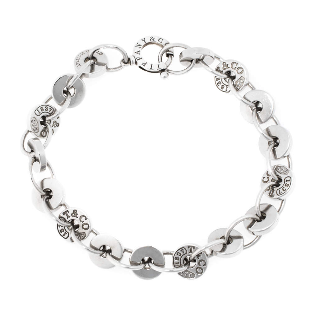 Tiffany & Co Tiffany 1837 Silver Circle Chain Link Bracelet