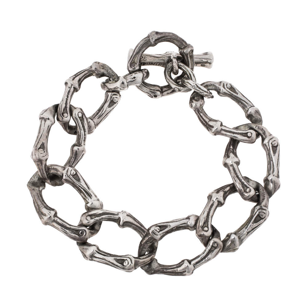 Tiffany & Co. Silver Bamboo Link Toggle Bracelet
