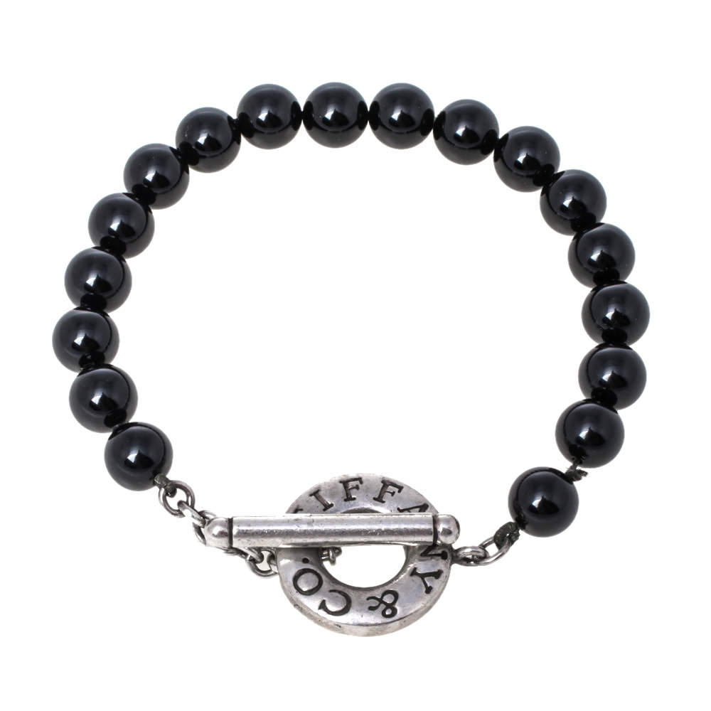 tiffany onyx bead bracelet