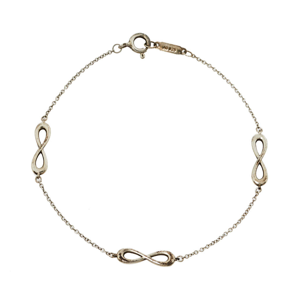 Pre Owned Tiffany & Co. Infinity Sterling Silver Endless Bracelet
